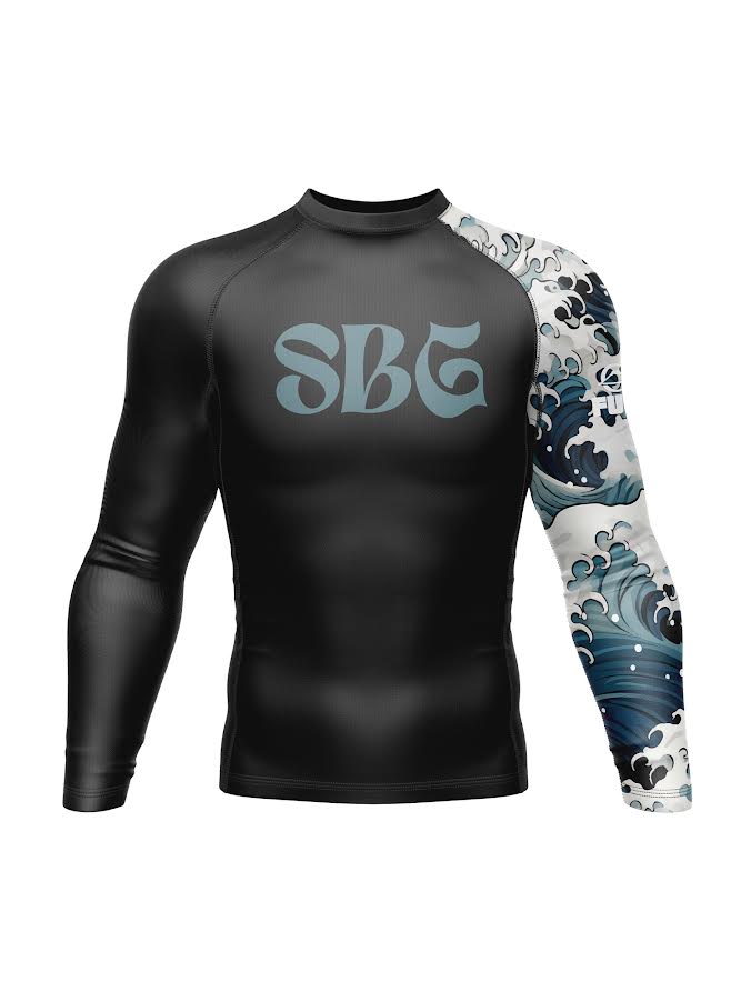Kids SBG Flow Like Water LS Rashguard Black