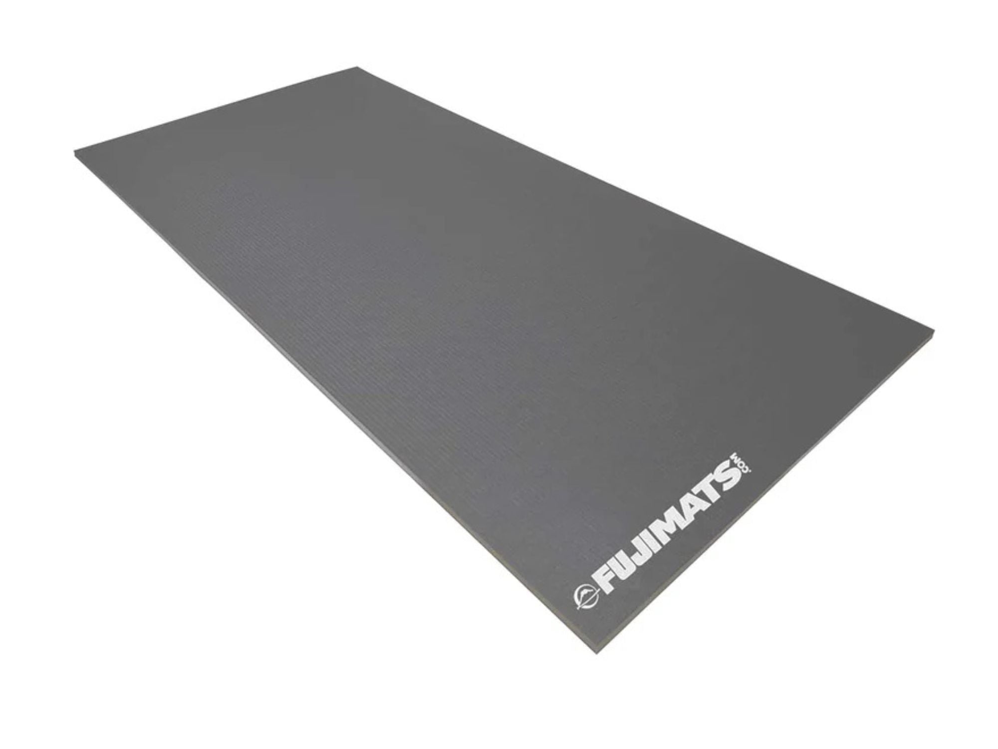 A rectangular grey Home Roll Out Mat Tatami Series with "FUJIMATS" printed in white in one corner, shown against a white background.