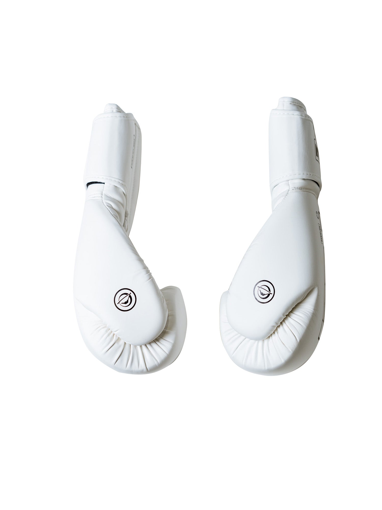 The Baseline Boxing Glove White features a sleek white design with a small black logo on each glove, shown against a plain white background.