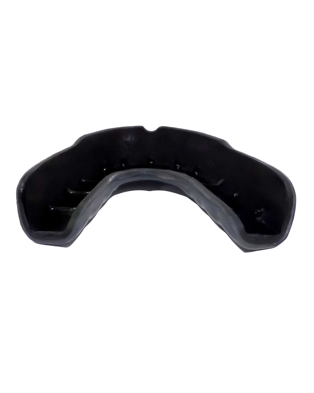 The FUJI Quick Fit Mouth Guard with case – Black Gold Cloud, designed for the upper teeth, is displayed against a plain white background.