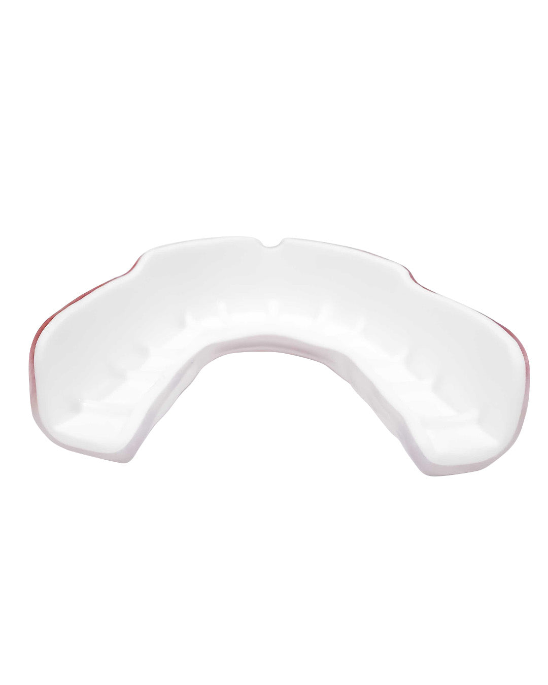 The FUJI Quick Fit Mouth Guard with case – Red Gold Cloud features a curved, U-shaped design and slightly raised edges, shown against a plain white background.