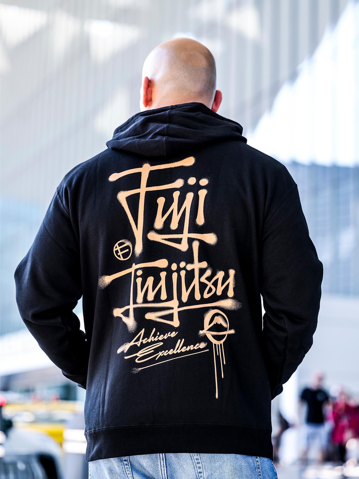 Japanese Street Art Hoodie Black