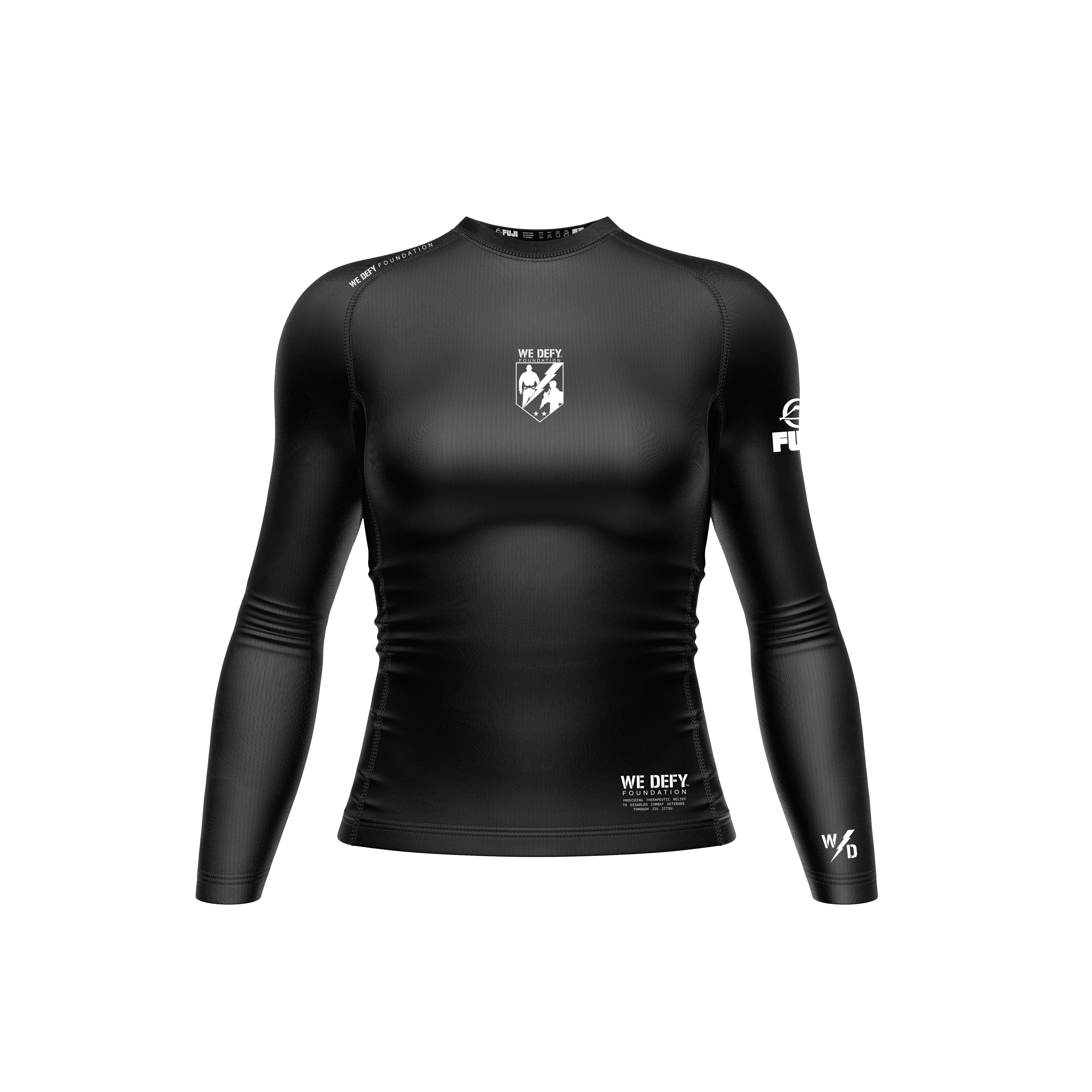 Womens We Defy Core Long Sleeve Rashguard Black