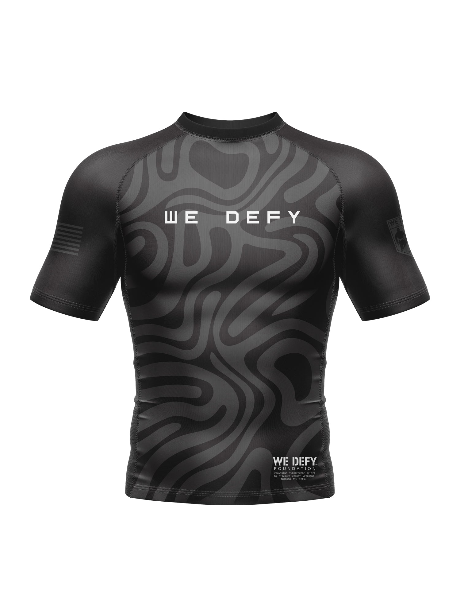 We Defy Short Sleeve Youth Flow Rashguard Black