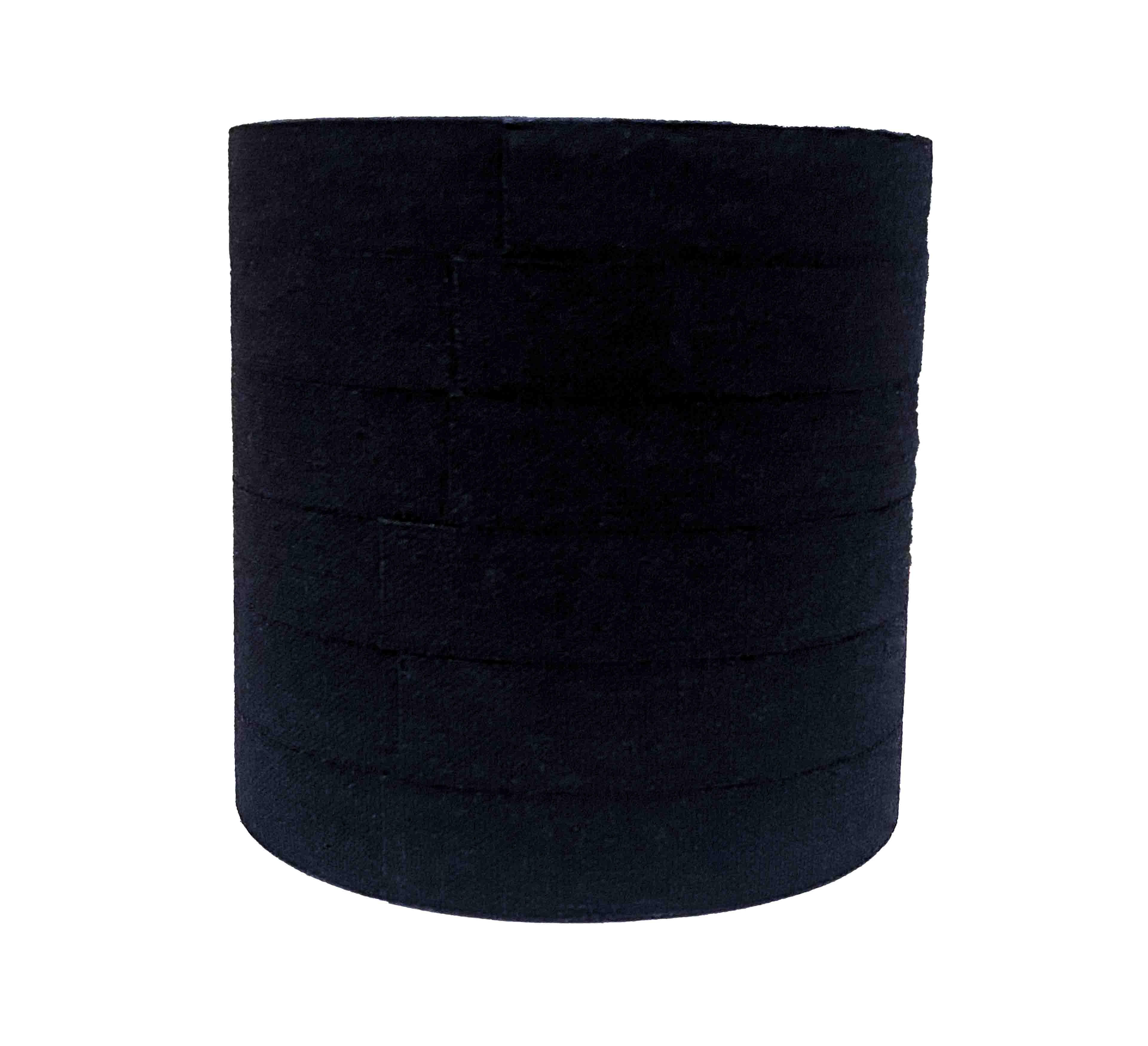 Seven rolls of Black Finger Tape are stacked vertically against a white background.