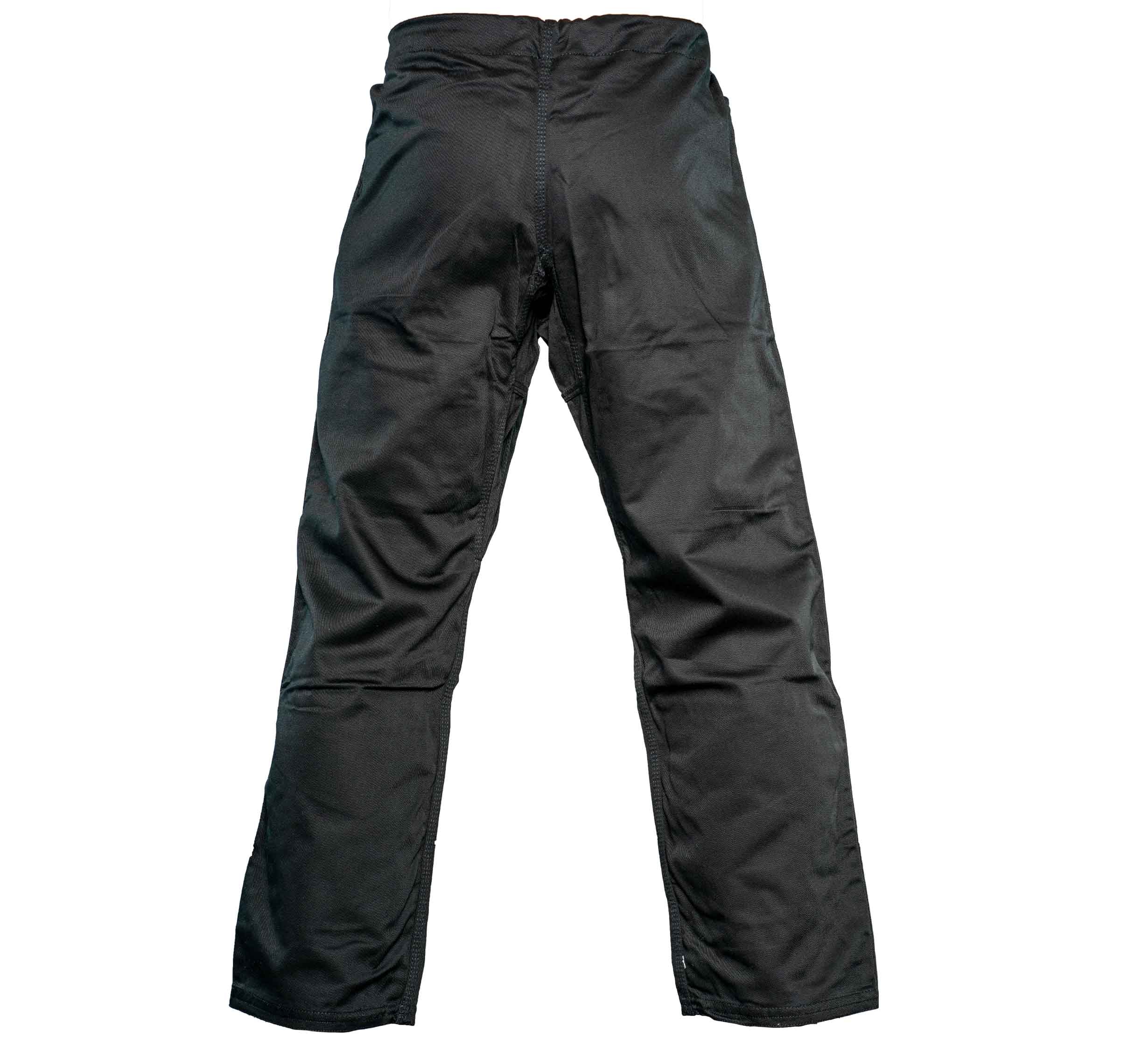 The BJJ Adult Gi Pants are shown laid flat on a white background, viewed from the back, featuring straight legs and a simple waistband.