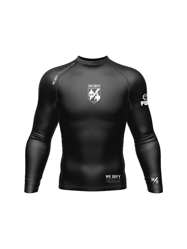 Womens We Defy Core Long Sleeve Rashguard Black