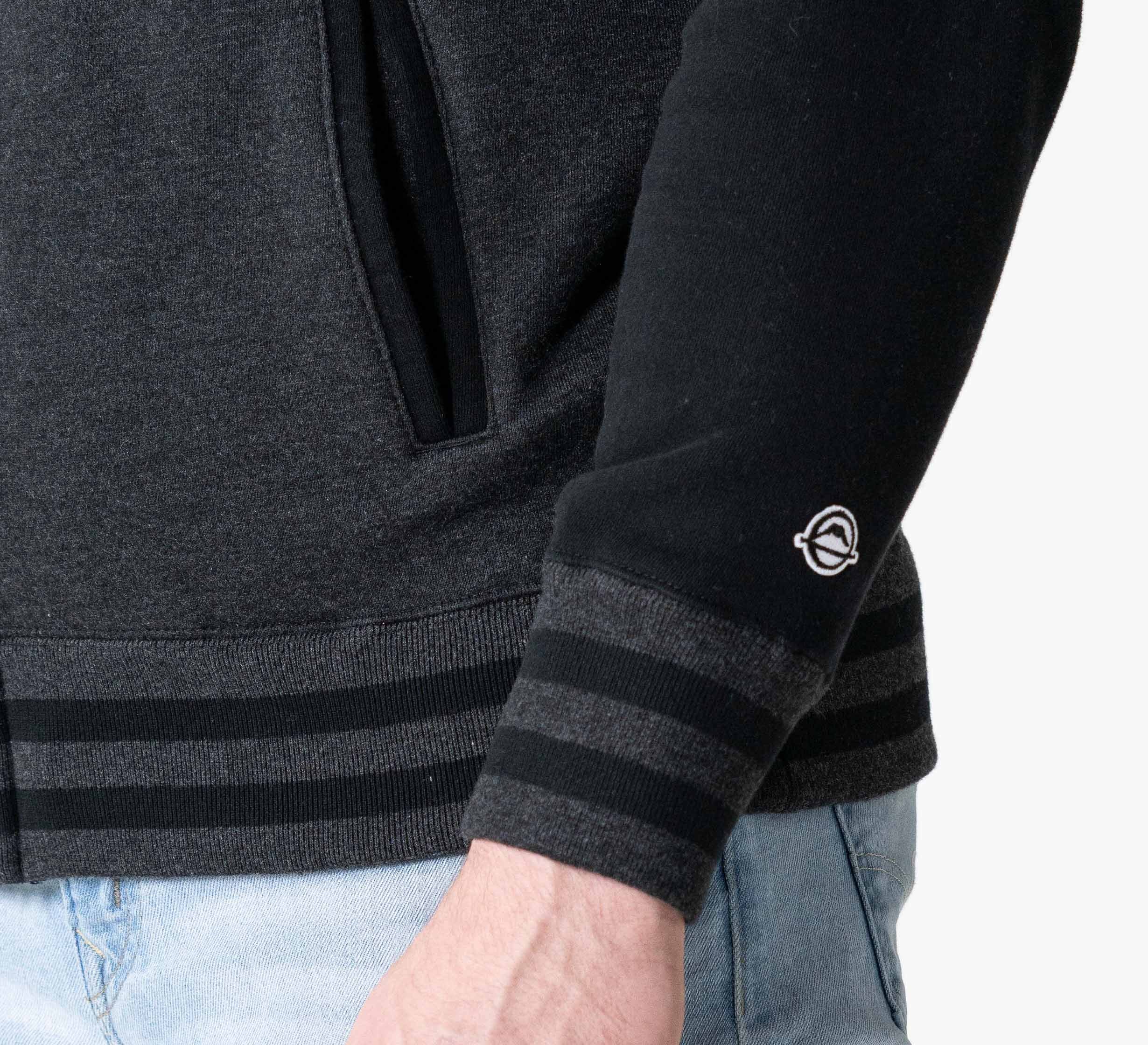 Jiu Jitsu Varsity Zip Hoodie Charcoal