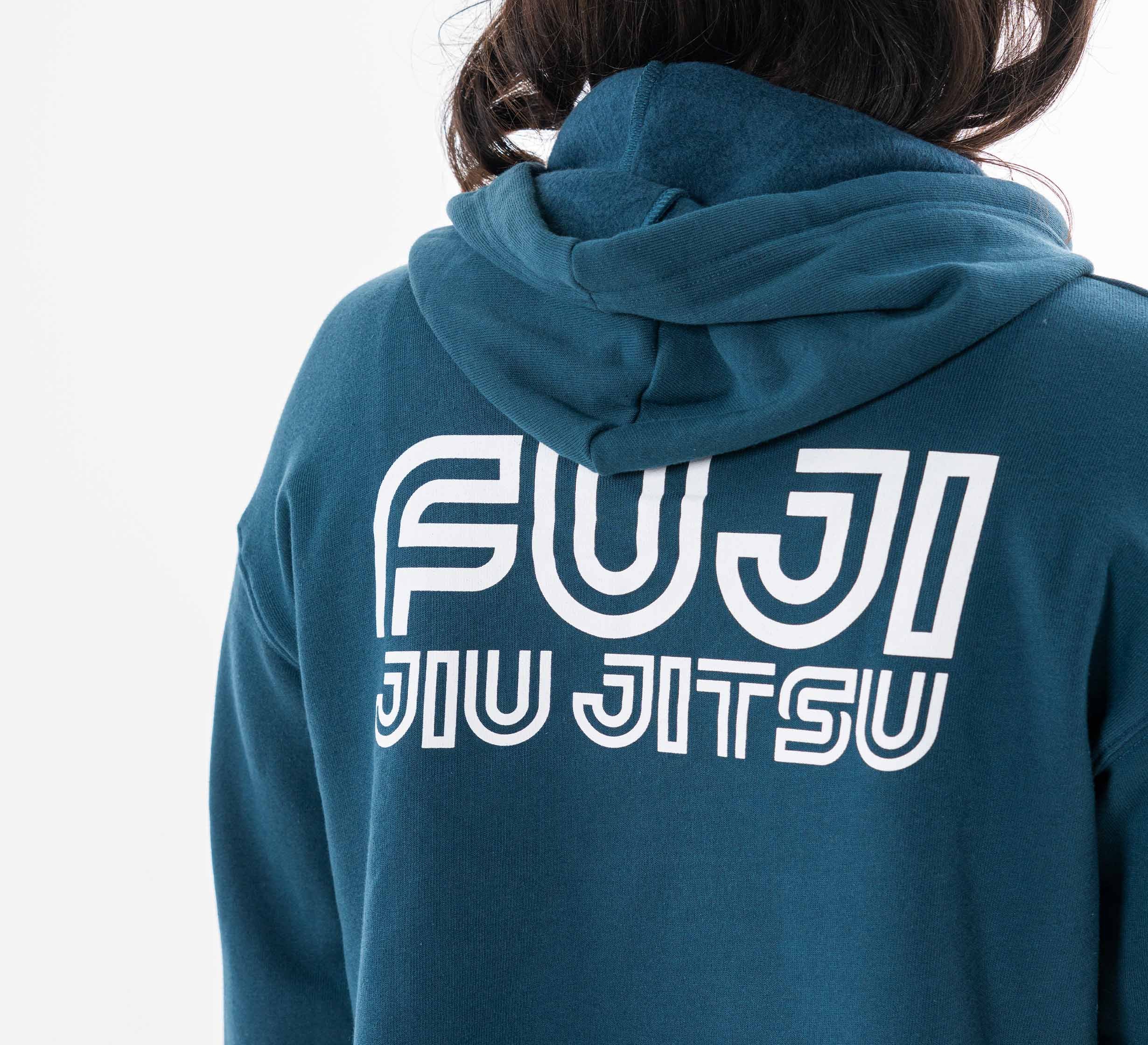 Womens Jiu Jitsu Rally Crop Hoodie Blue