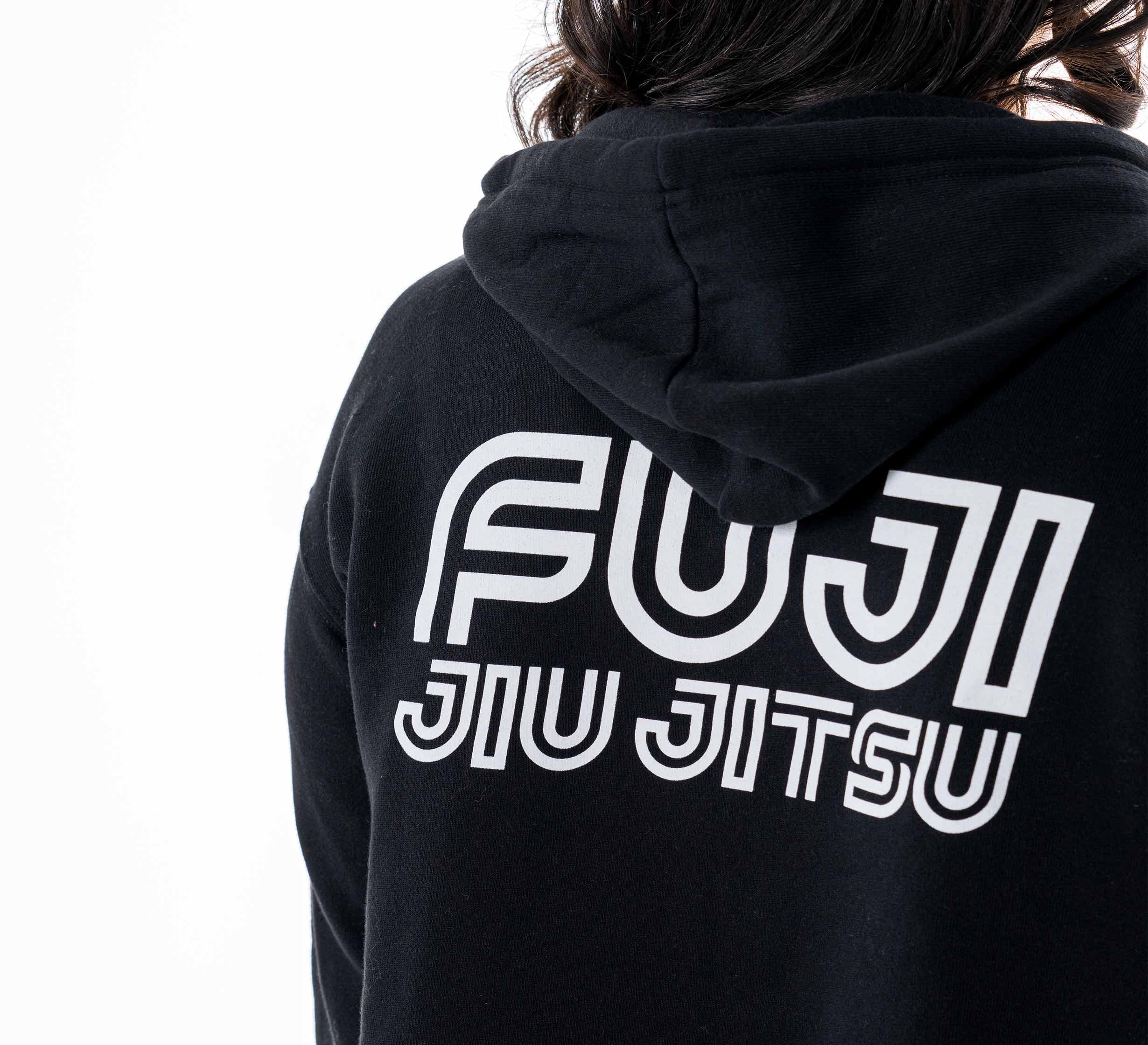 Womens Jiu Jitsu Rally Crop Hoodie Black