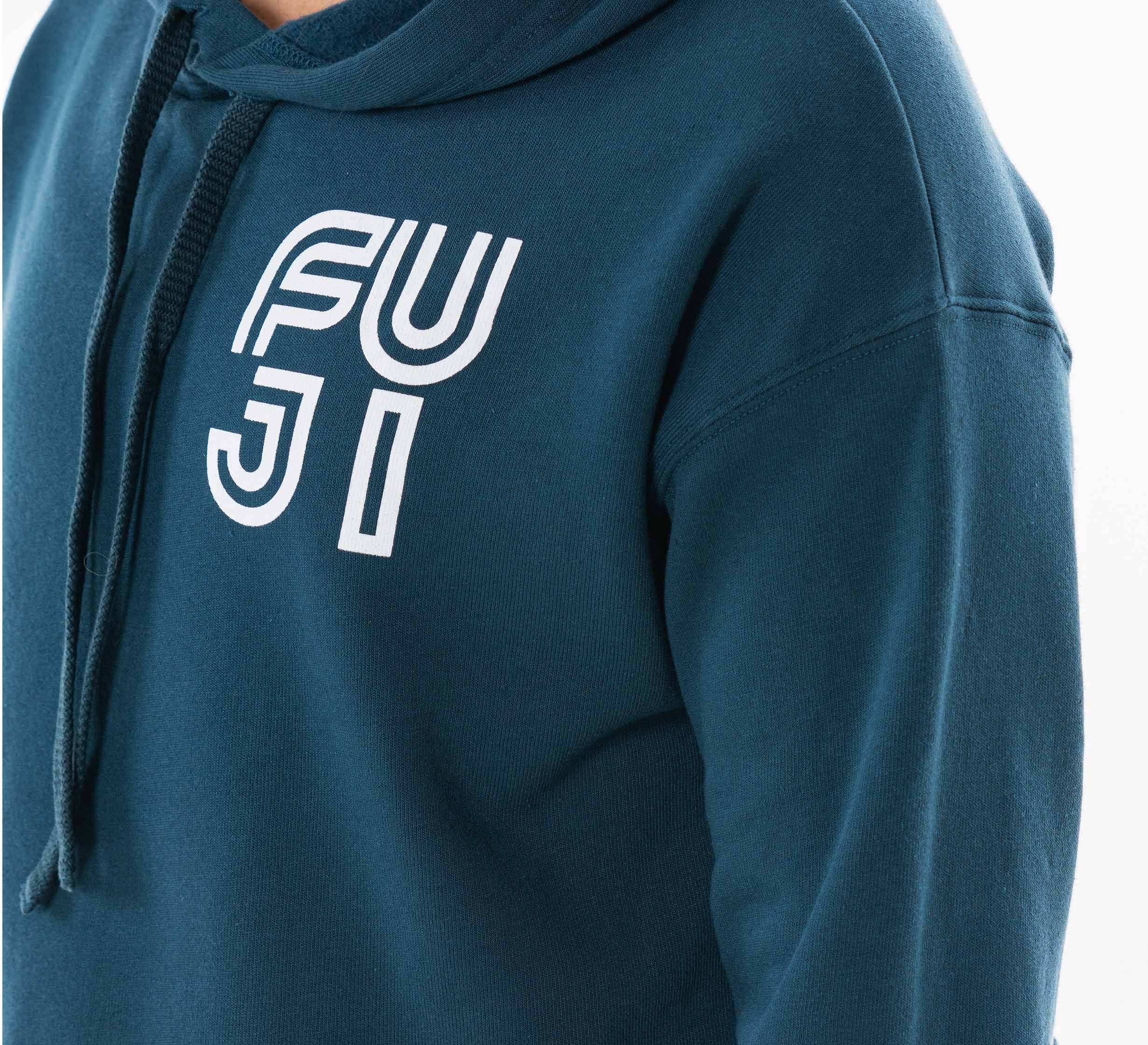 Womens Jiu Jitsu Rally Crop Hoodie Blue