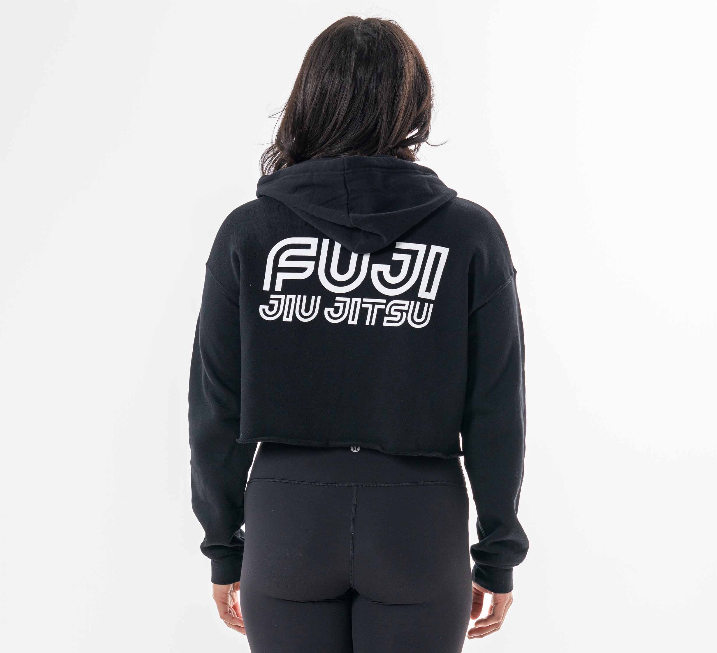 Womens Jiu Jitsu Rally Crop Hoodie Black