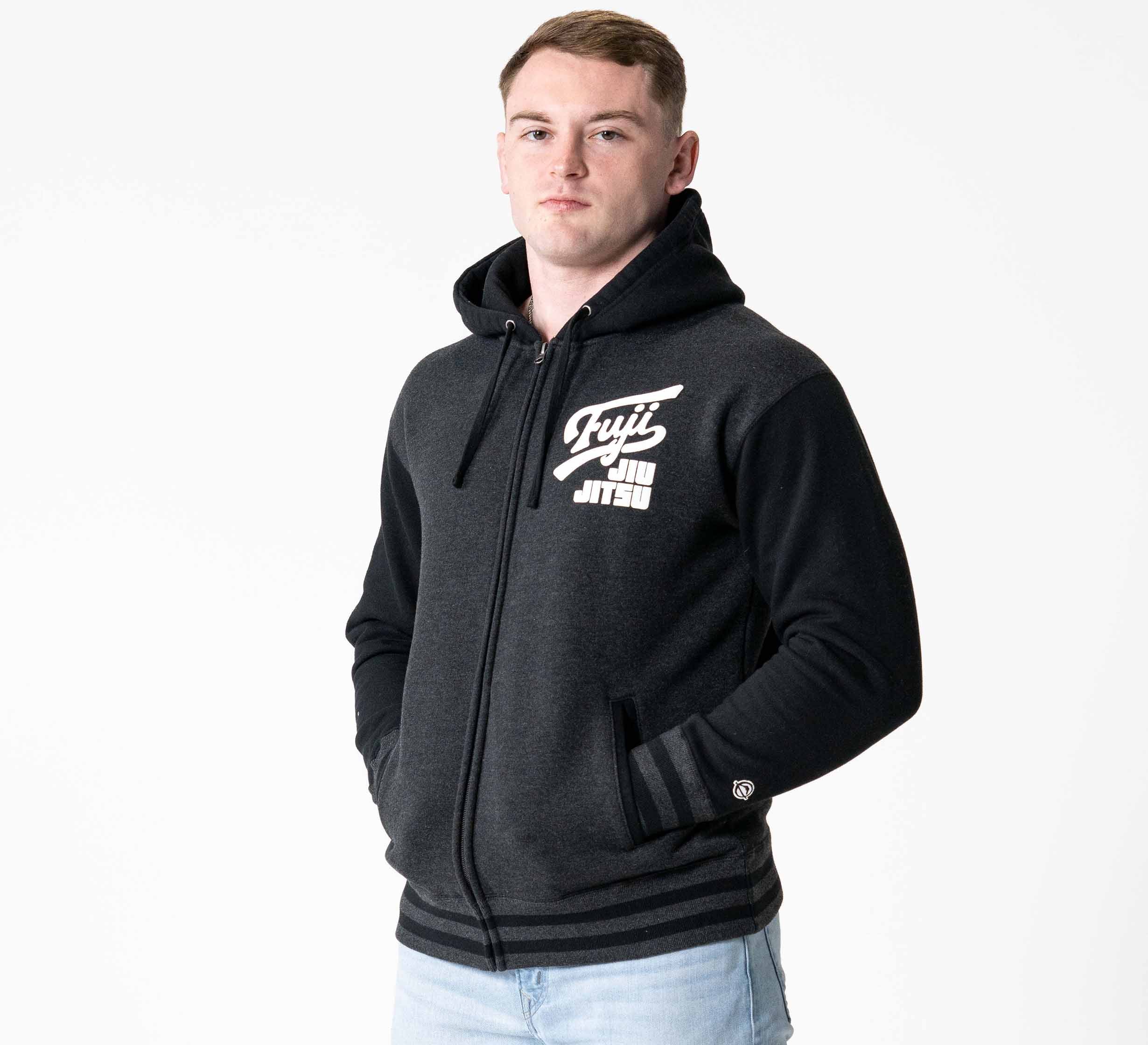 Jiu Jitsu Varsity Zip Hoodie Charcoal