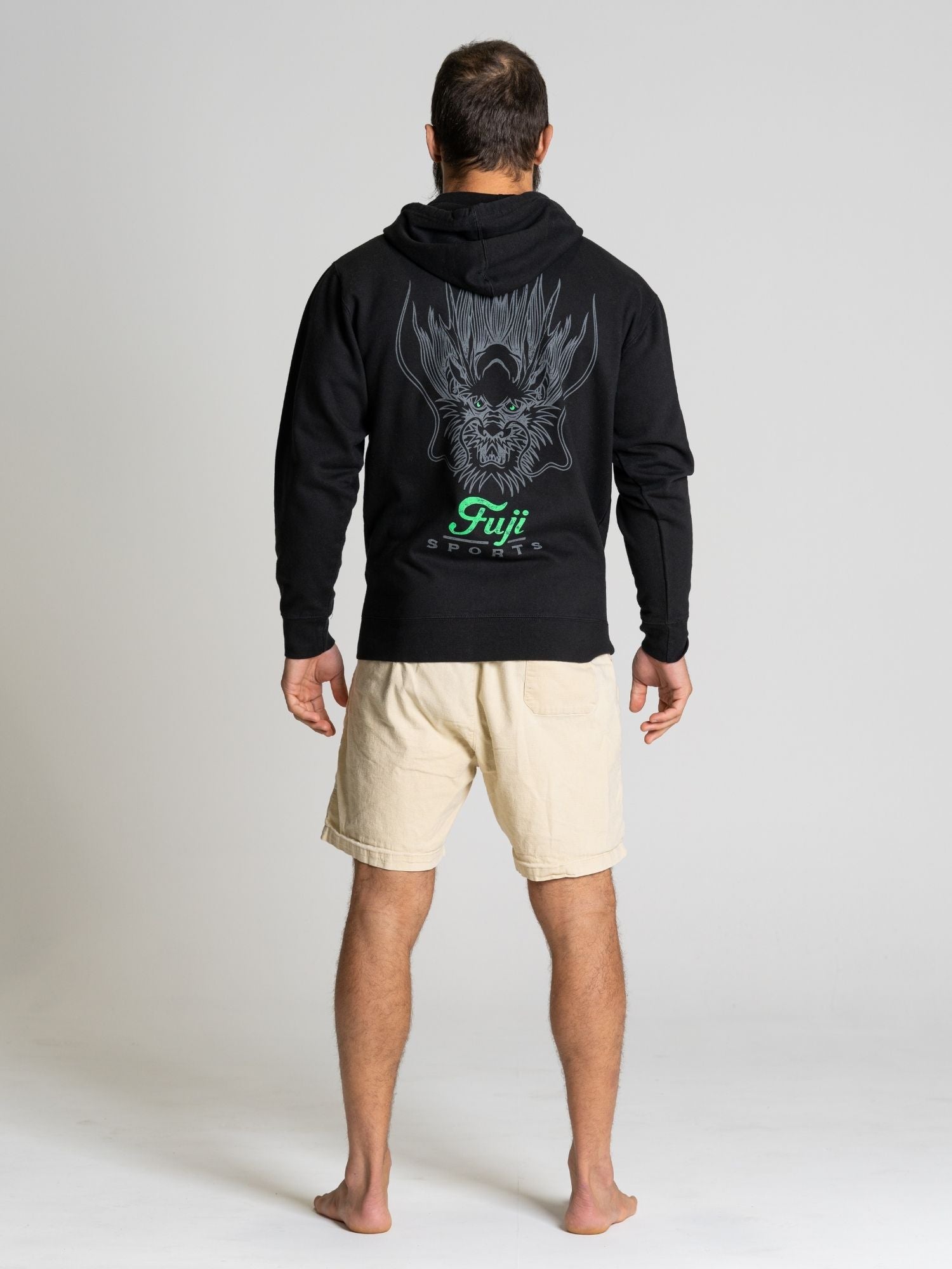 Tatsu Zip Hoodie Black