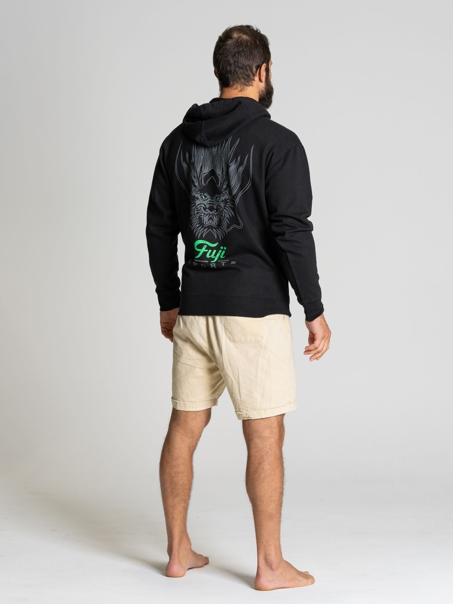 Tatsu Zip Hoodie Black