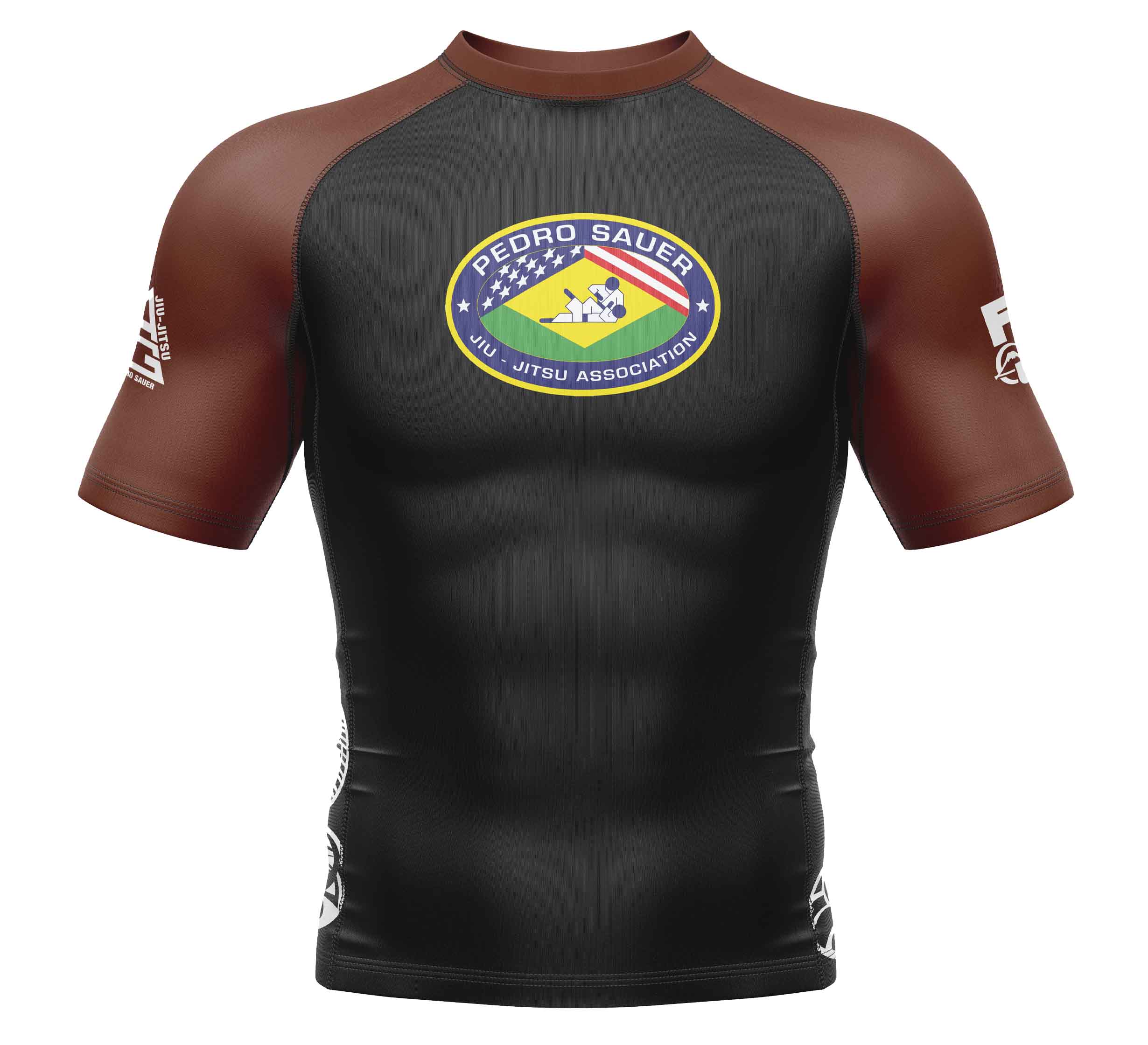 Pedro Sauer Ranked Short Sleeve Rashguard Brown