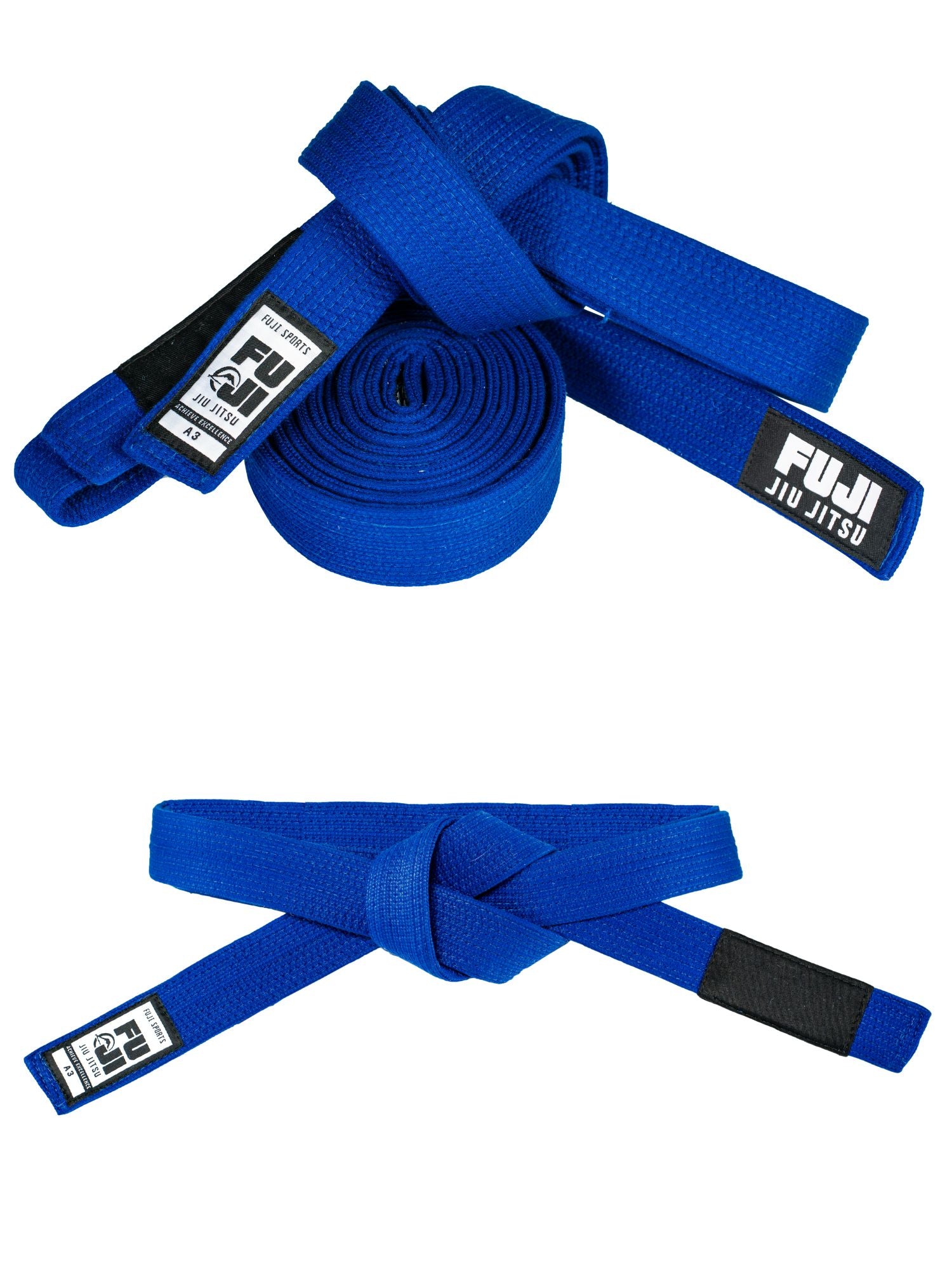 Premium Pearl Weave BJJ Belt Blue