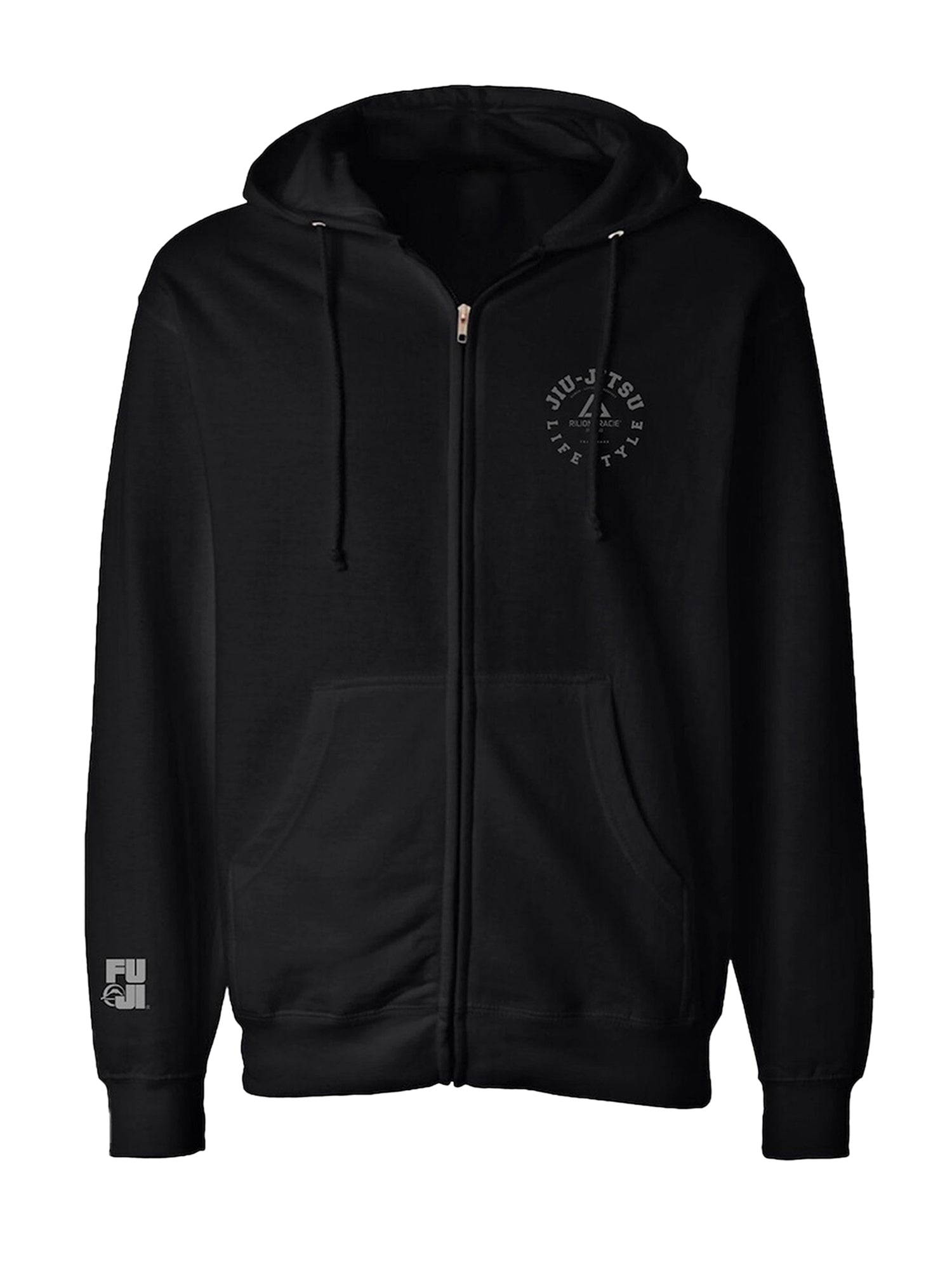 Rilion Gracie Lifestyle Black Zip Hoodie Youth