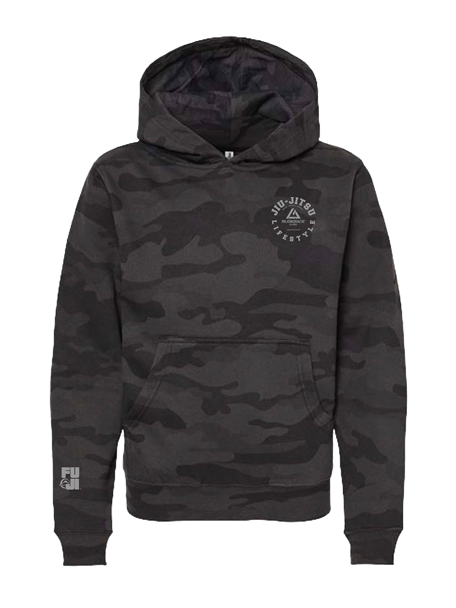 Rilion Gracie Lifestyle Black Camo Pullover Hoodie Youth