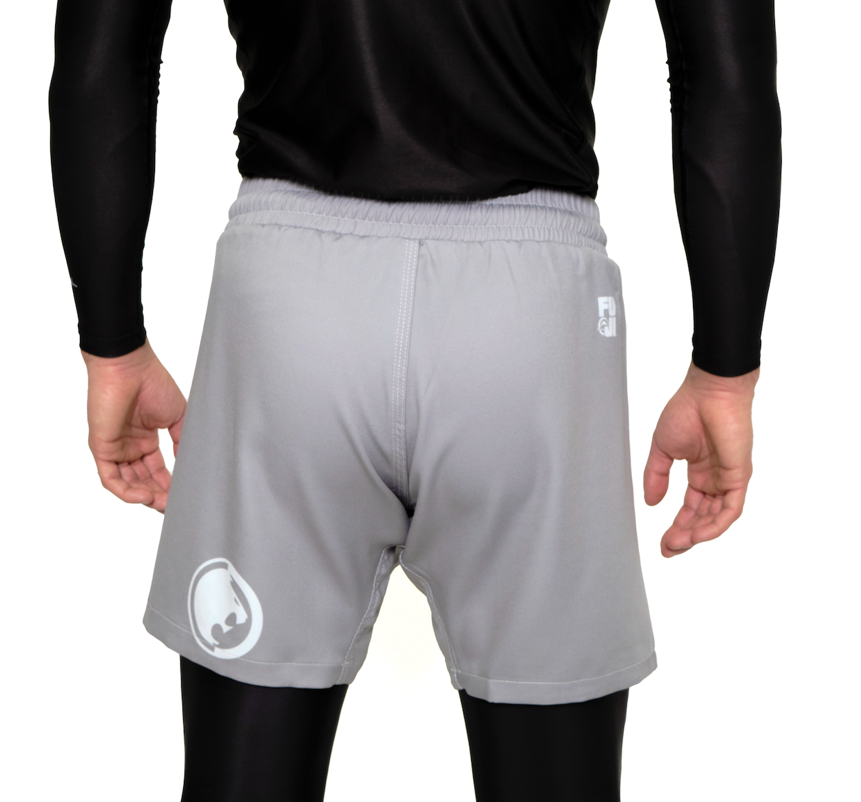 Renzo Gracie Standard Fight Shorts Grey - YOUTH