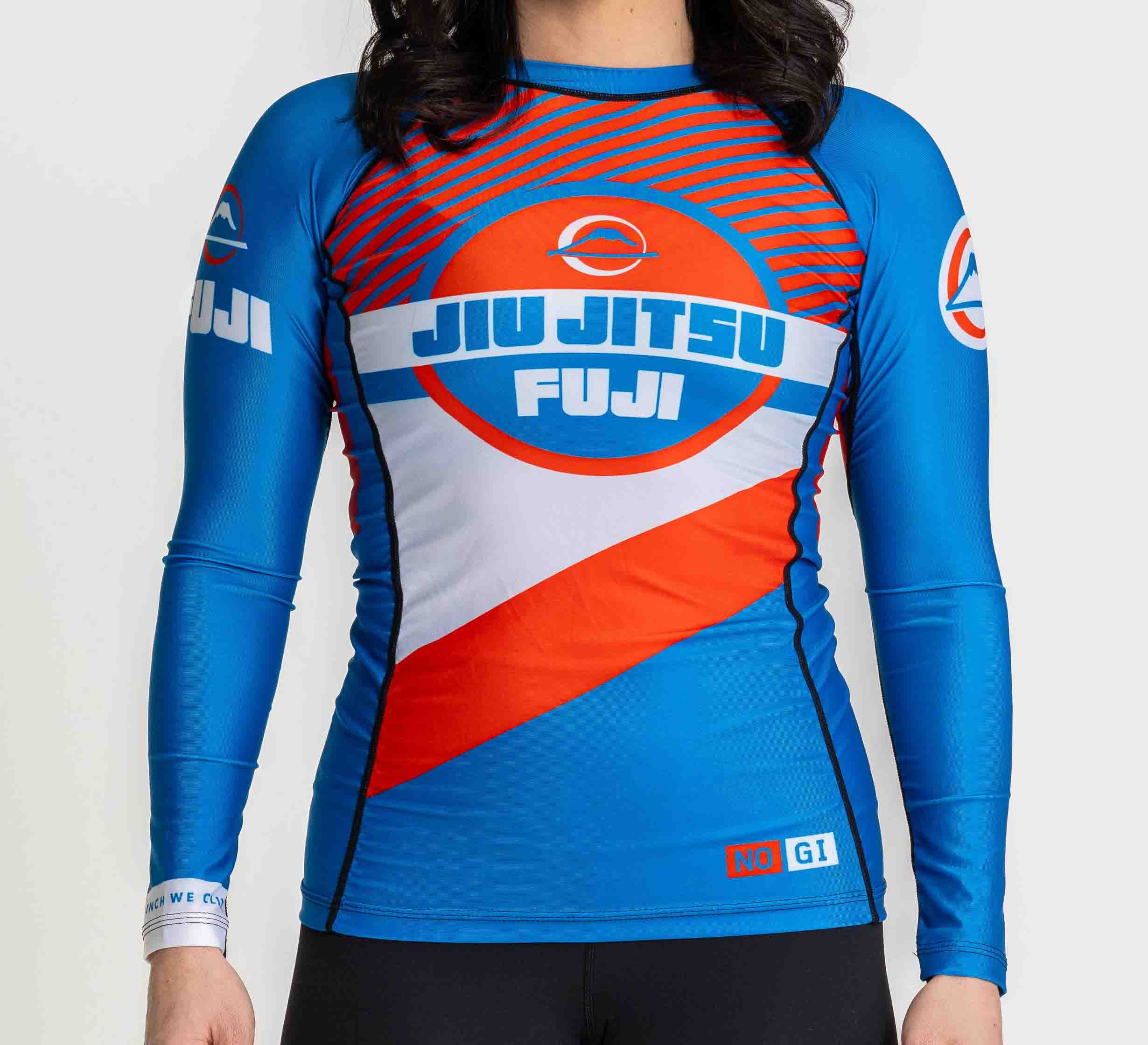 Womens Pacer Flex Lite Long Sleeve Rashguard Blue/Red