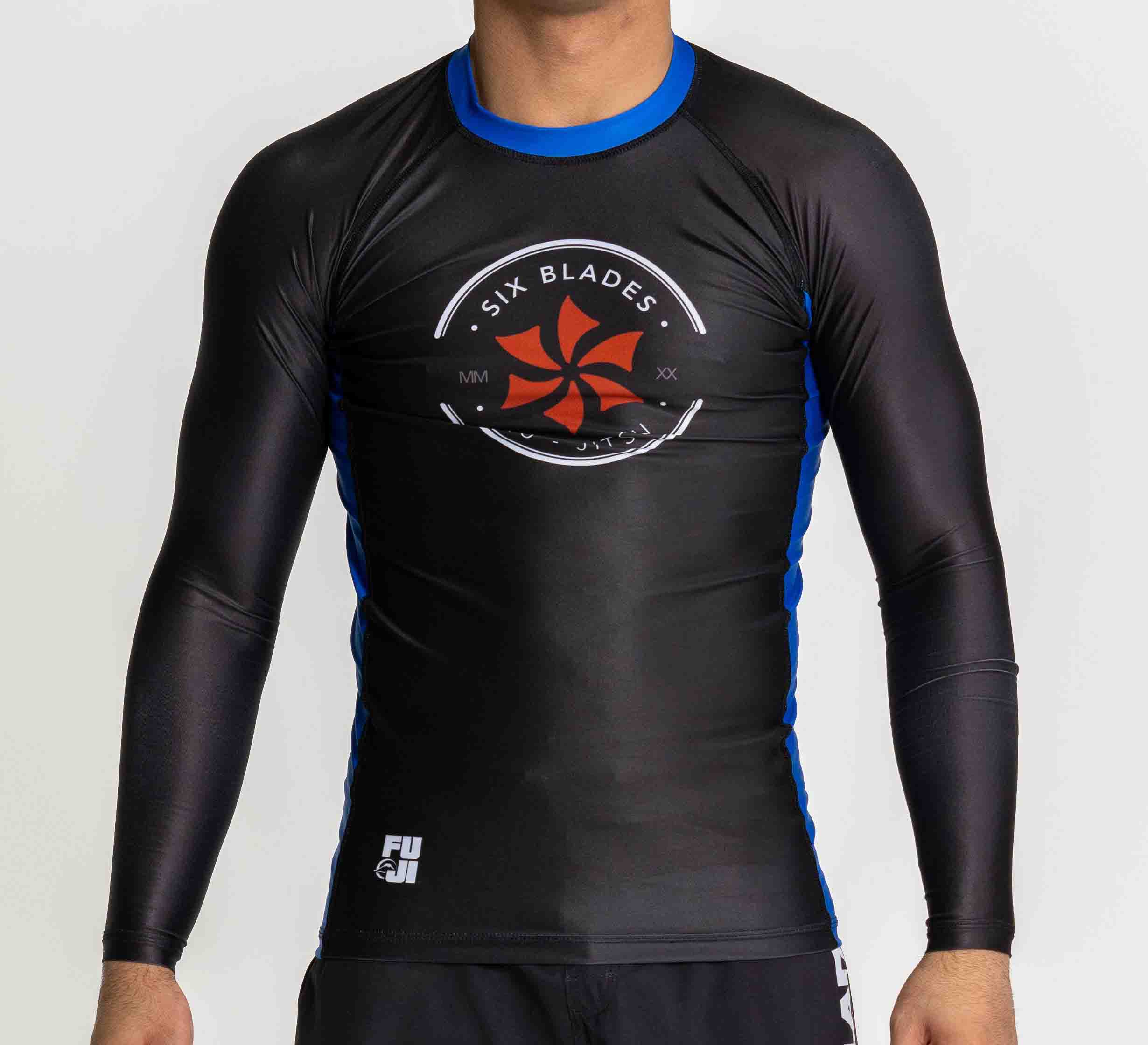 Six Blades Long Sleeve Rashguard Blue