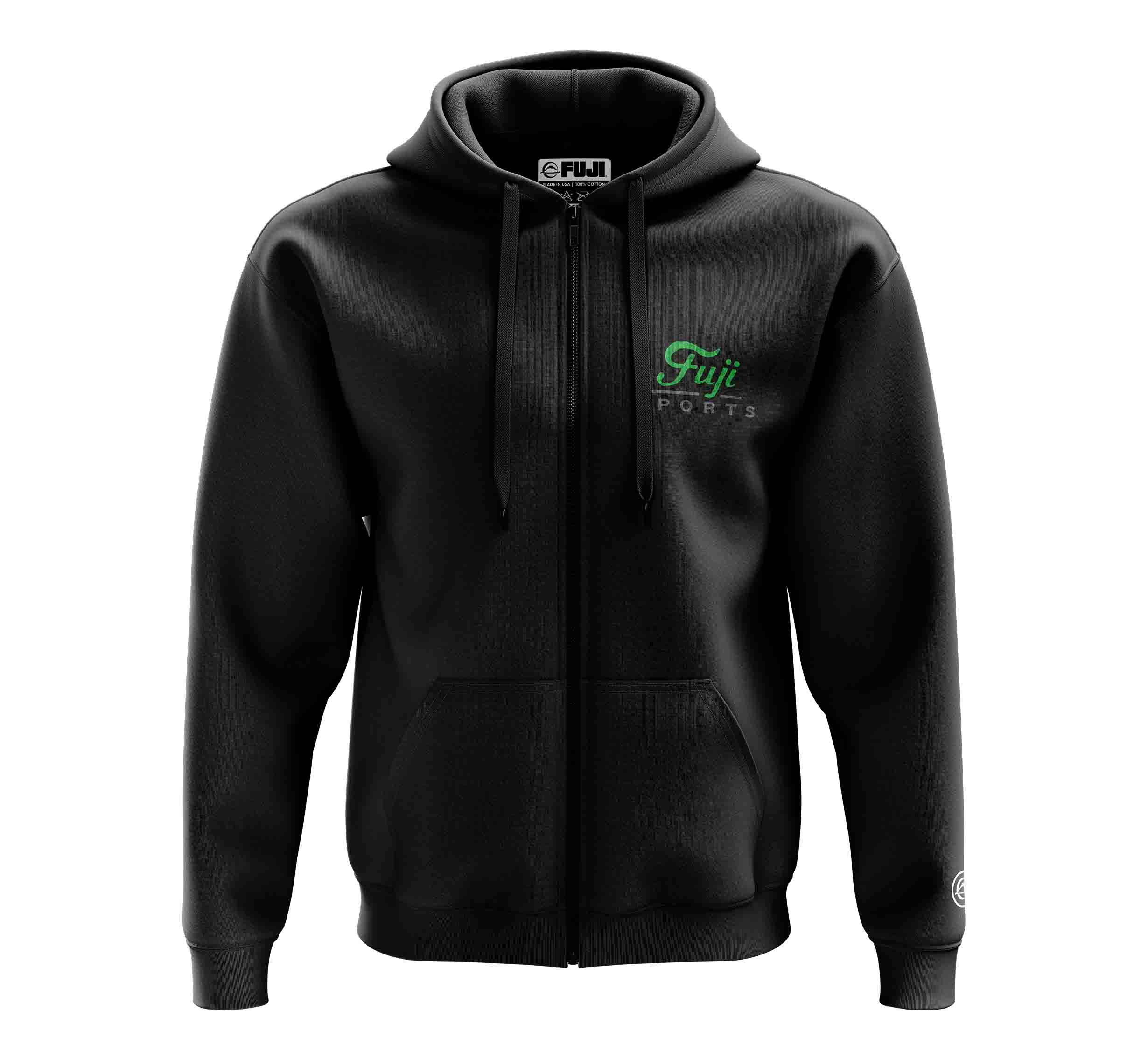 Tatsu Zip Hoodie Black