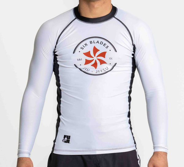 Six Blades Long Sleeve Rashguard White