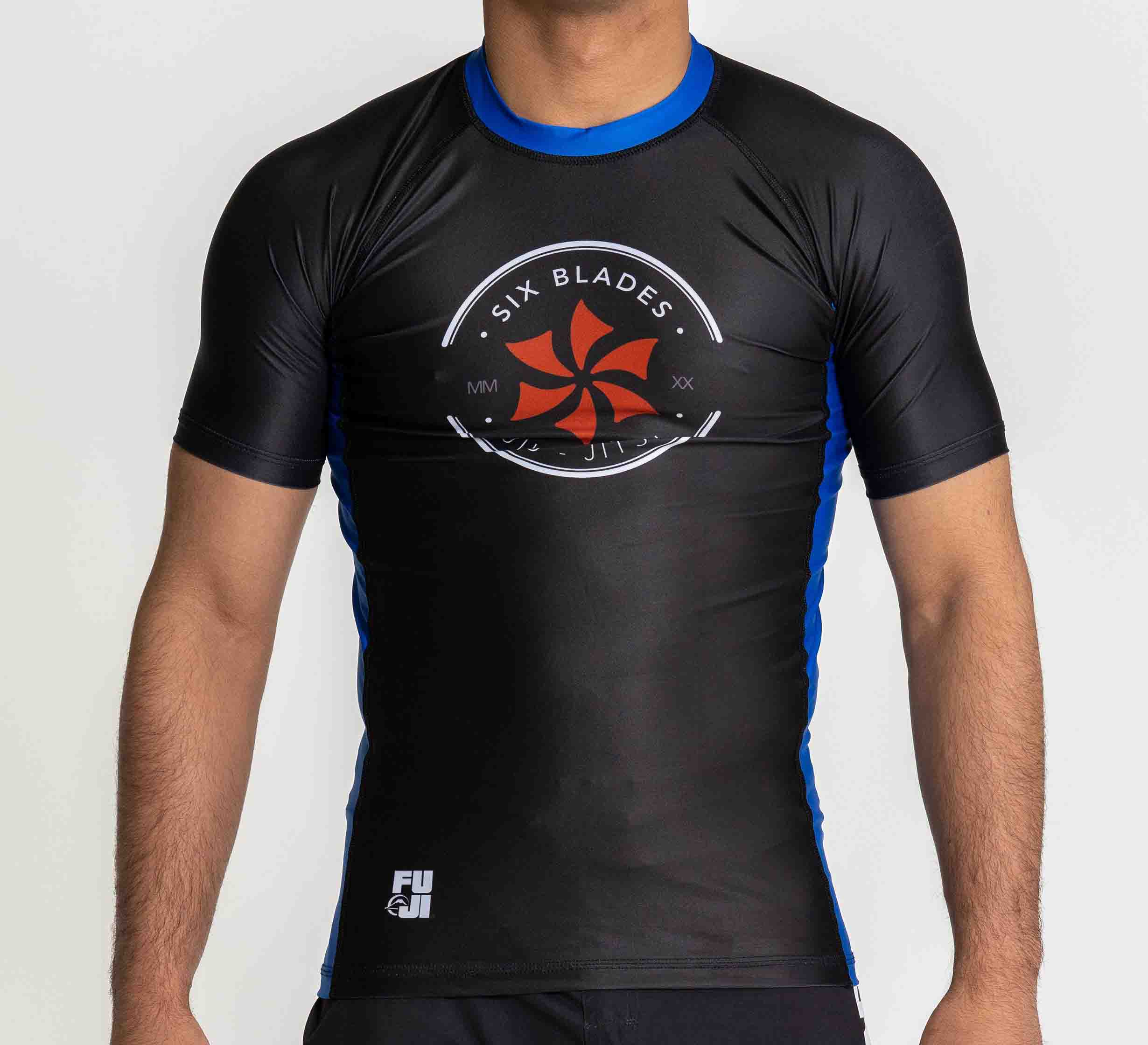 Six Blades Short Sleeve Rashguard Blue