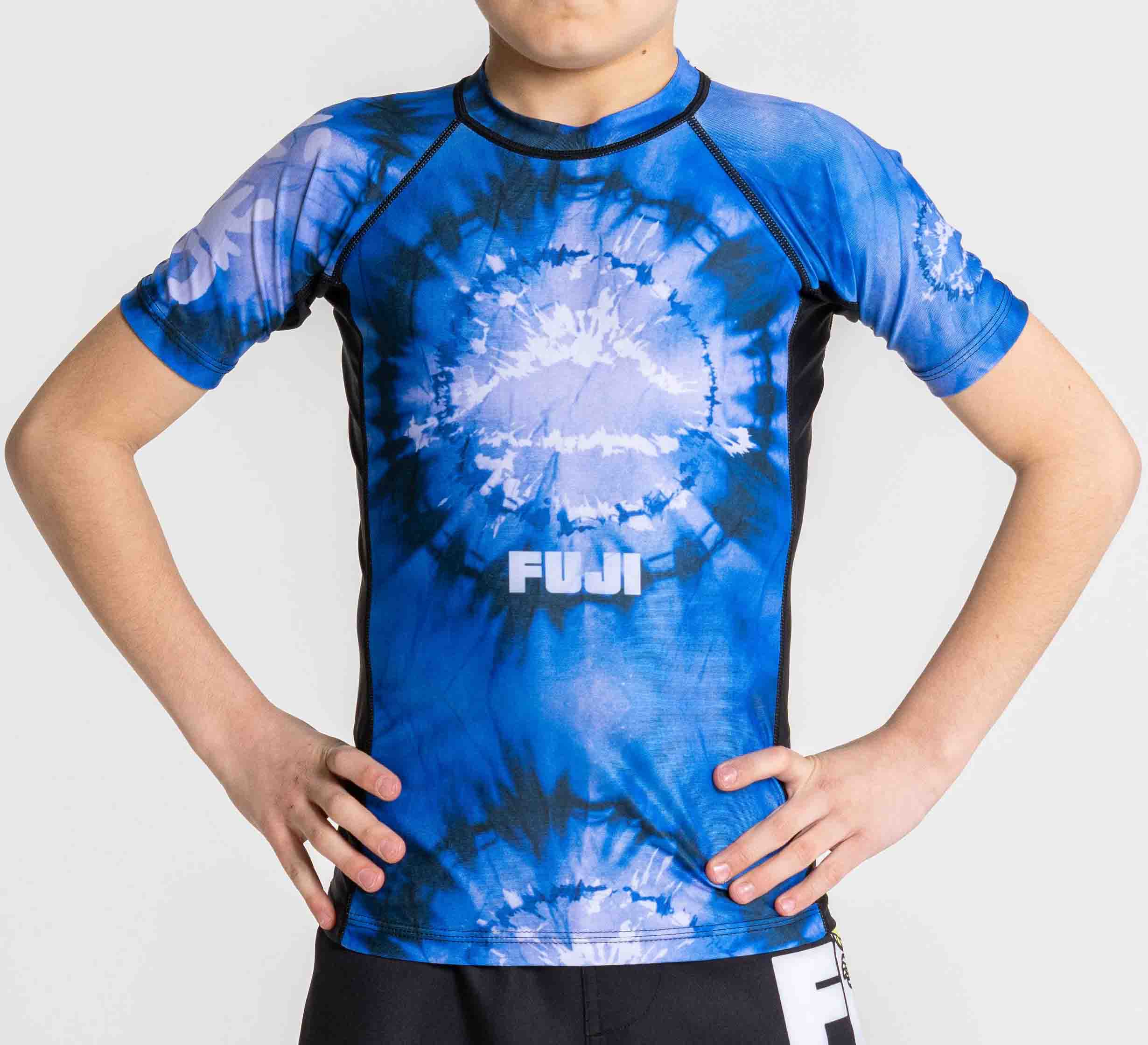 Kids Tie Dye Flex Lite Rashguard Blue