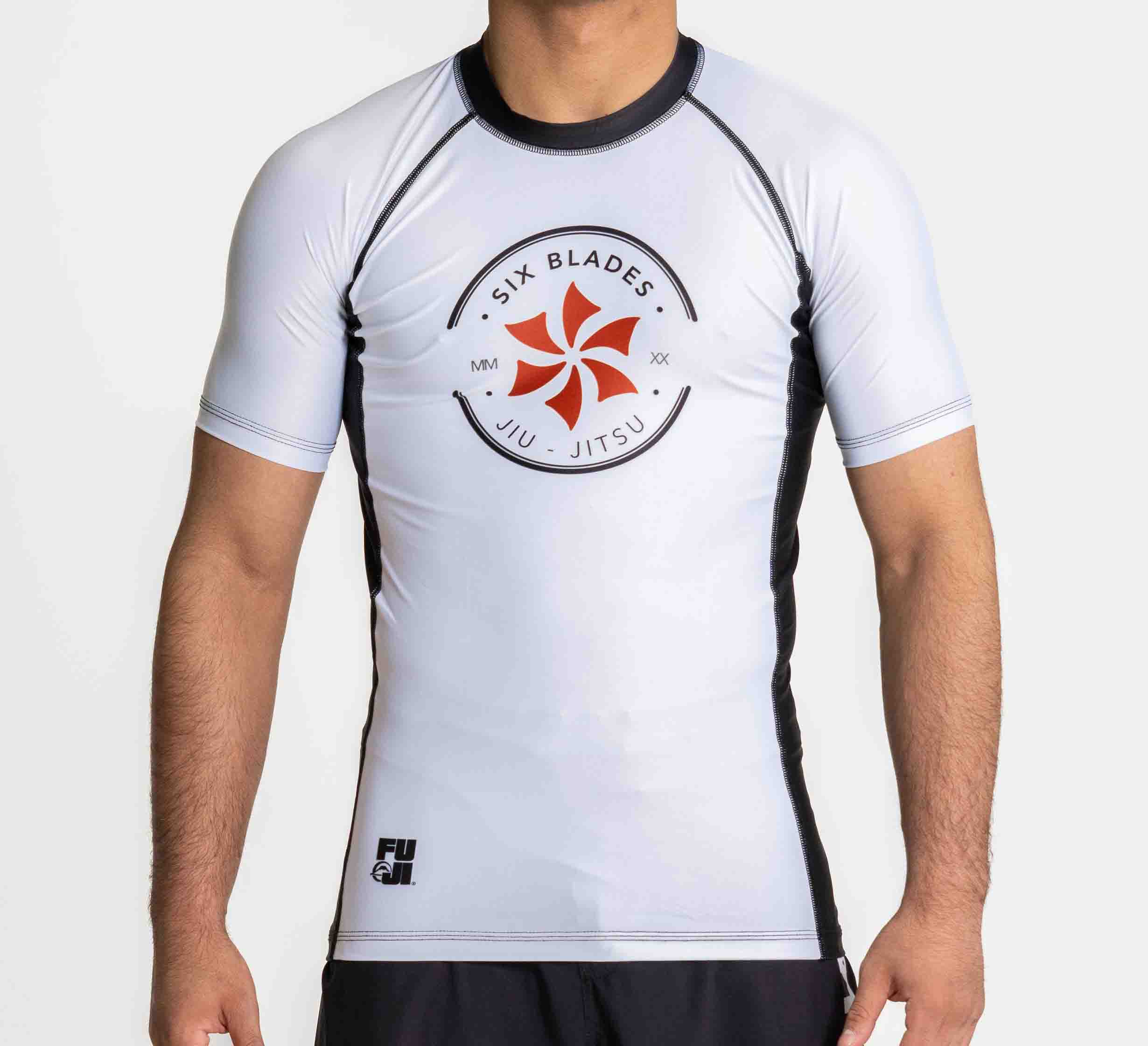 Six Blades Short Sleeve Rashguard White