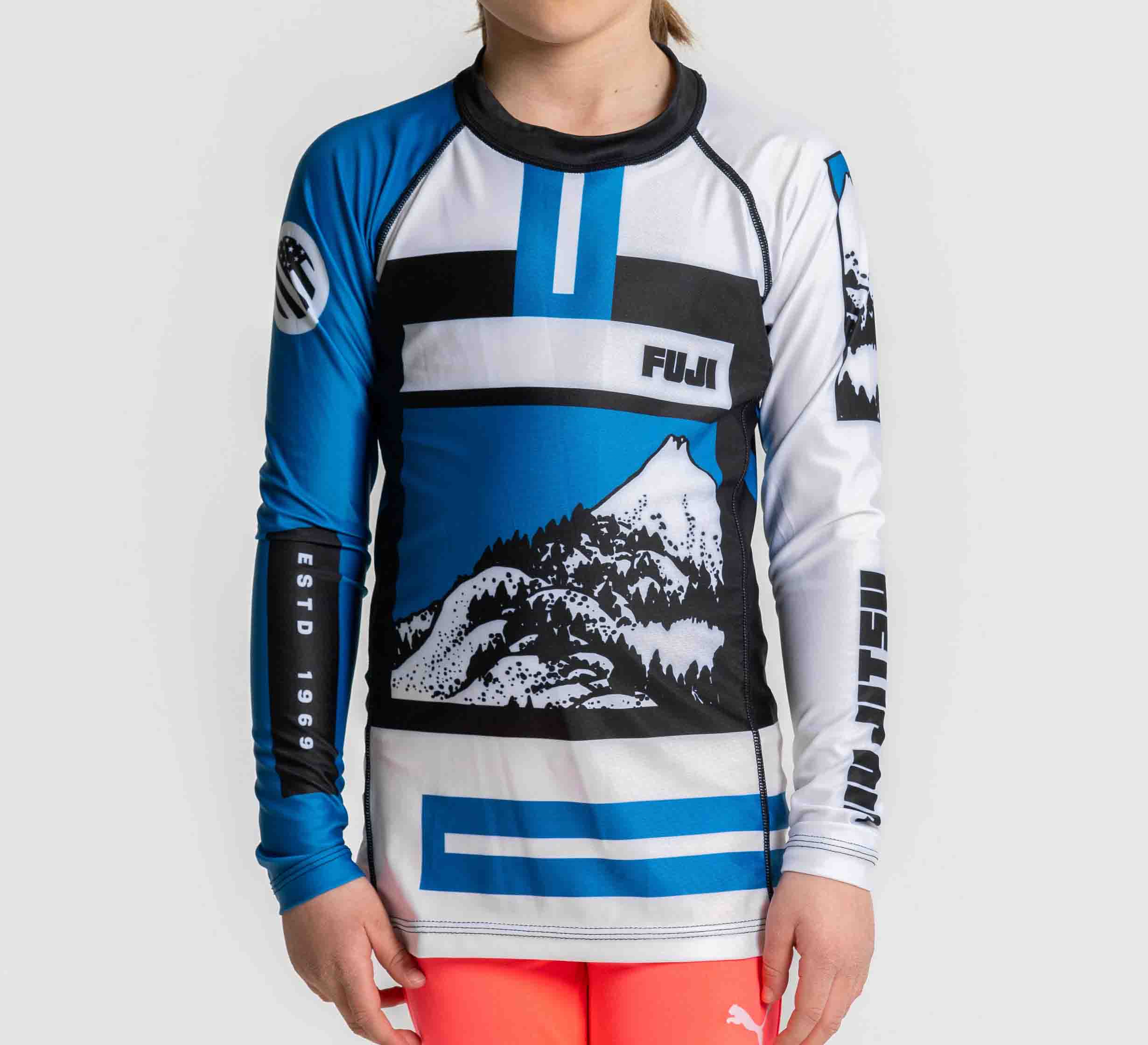 Kids Mt. FUJI Flex Lite Long Sleeve Rashguard Blue