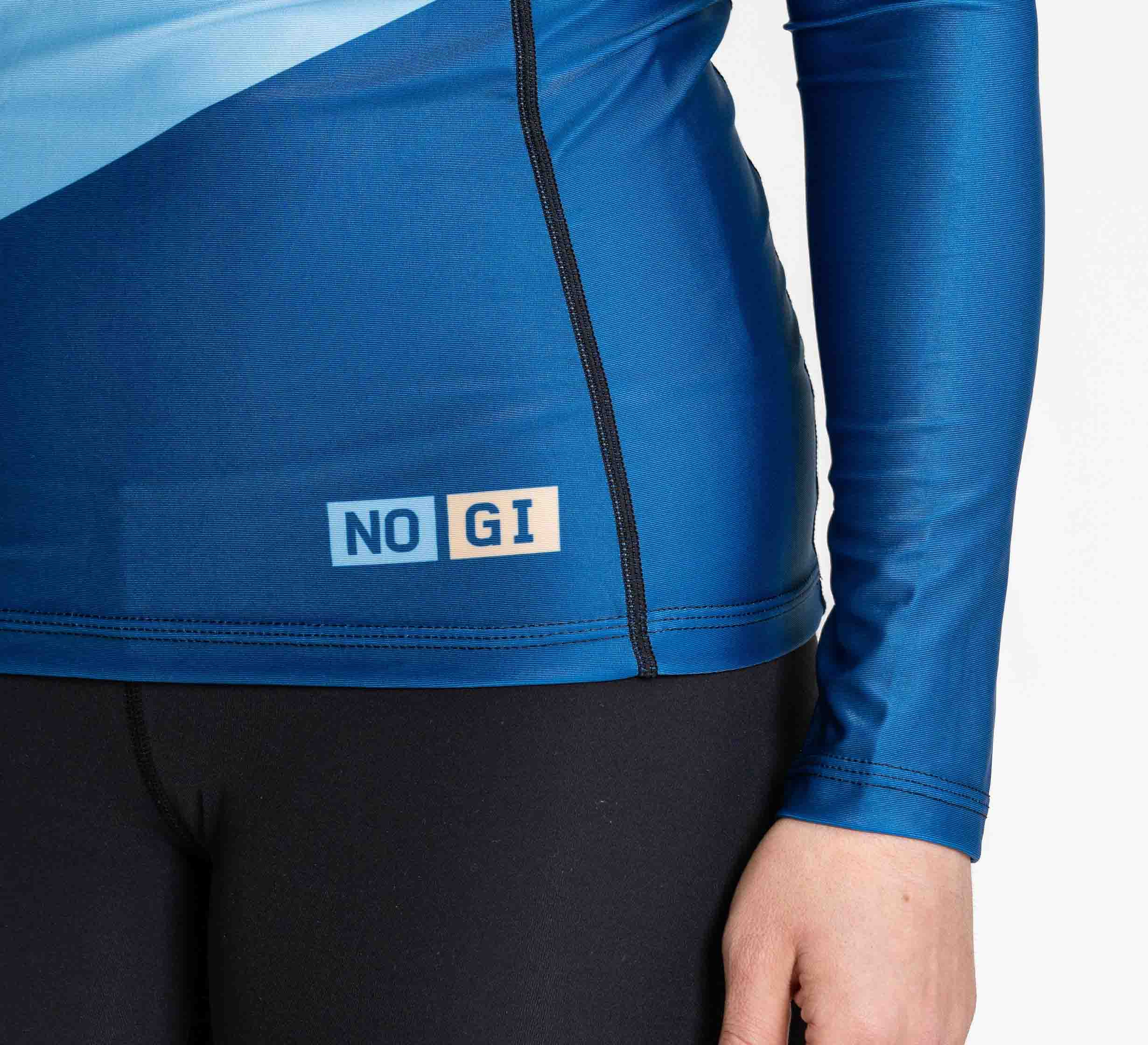 Womens Pacer Flex Lite Long Sleeve Rashguard Blue/Gold