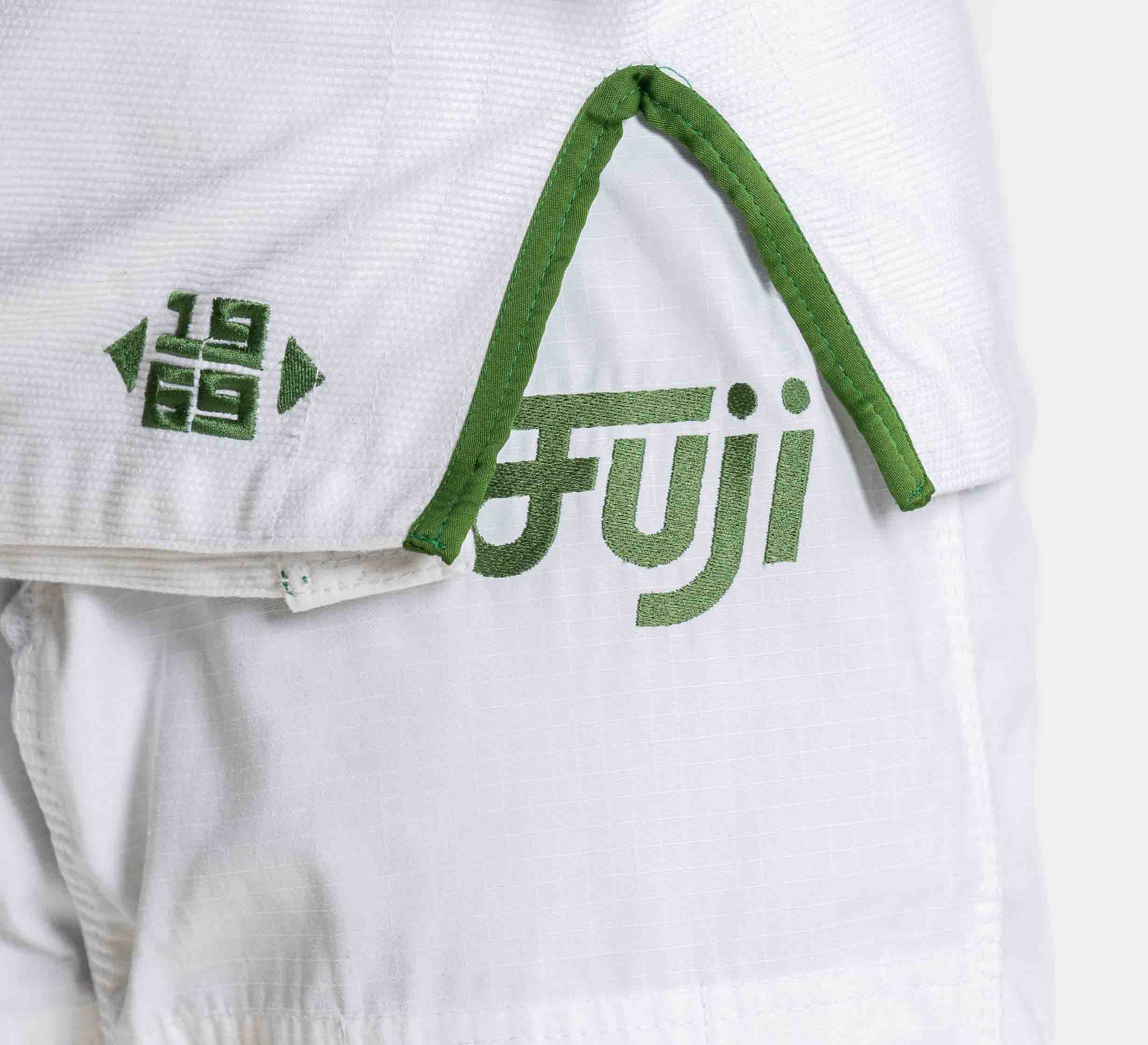 Womens Flow-Tech BJJ Gi White/Green