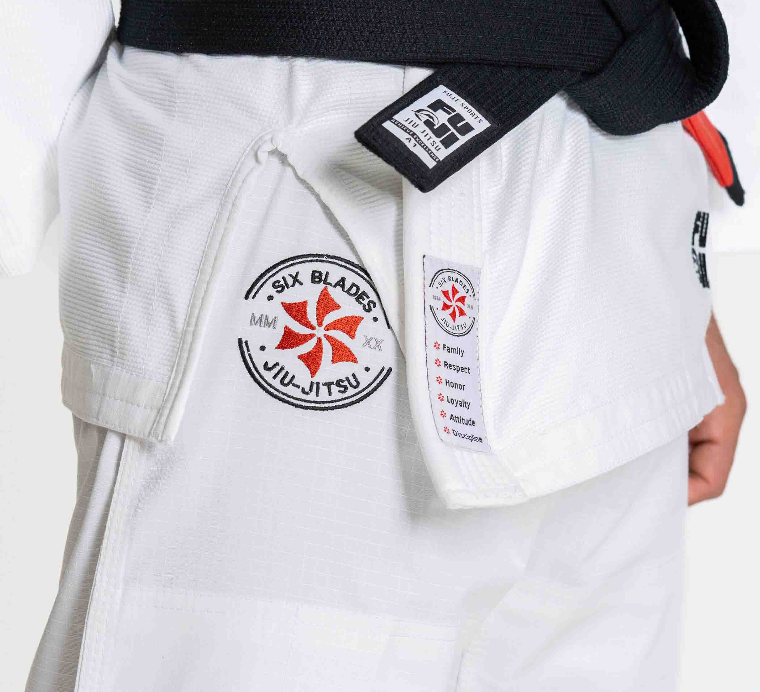 Kids Six Blades Official Suparaito BJJ Gi White