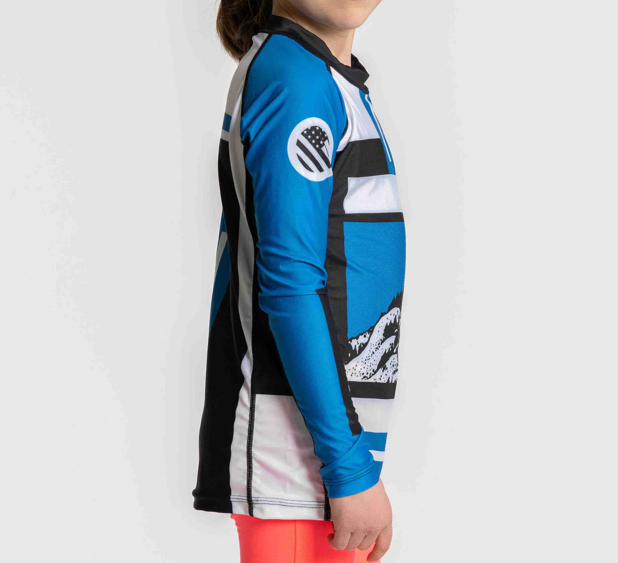 Kids Mt. FUJI Flex Lite Long Sleeve Rashguard Blue