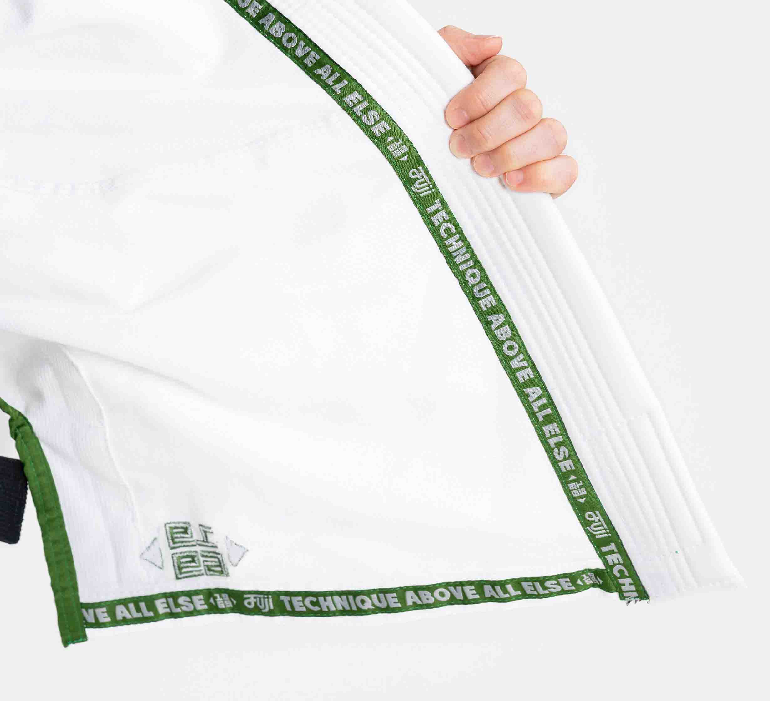 Womens Flow-Tech BJJ Gi White/Green