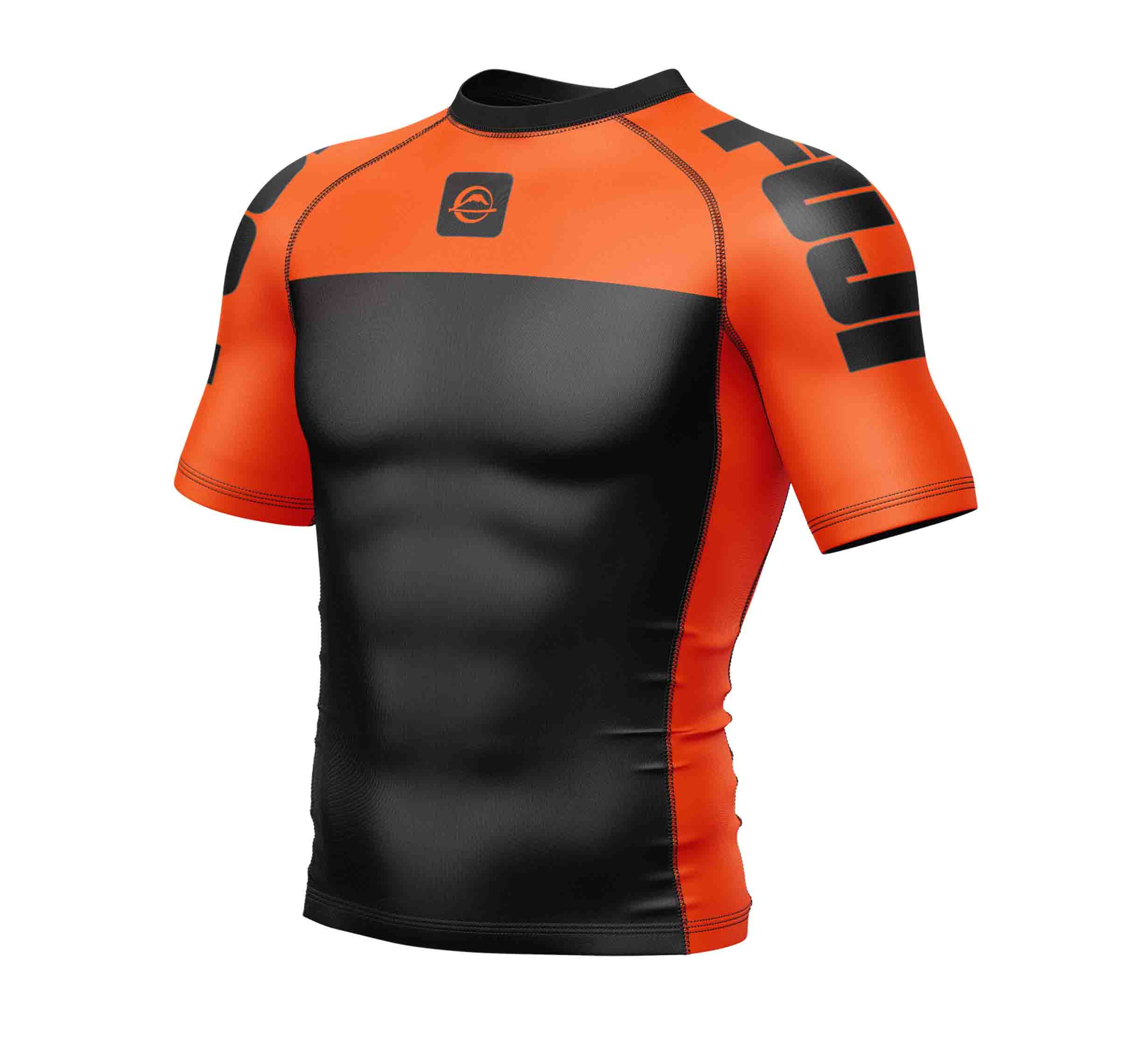 Kids Competition Ranked Rashguard Orange