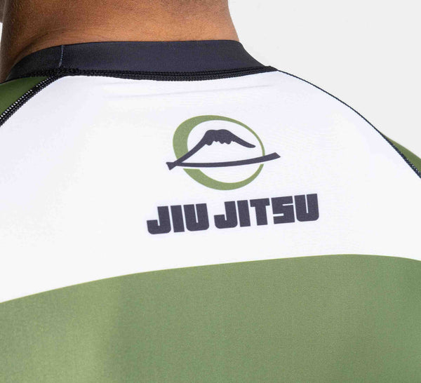 Jiu Jitsu Script Flex Lite Long Sleeve Rashguard Green