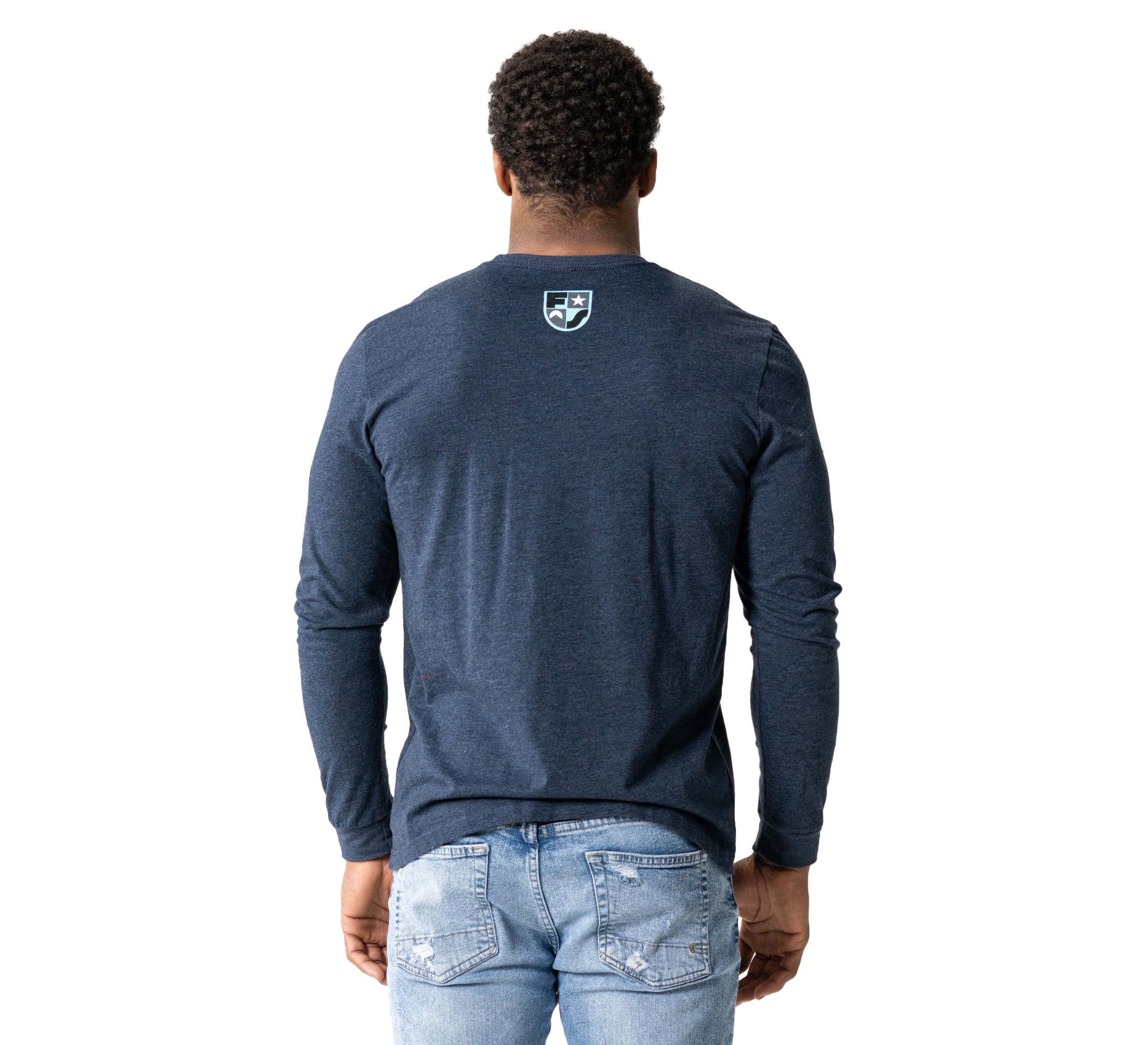 Retro Long Sleeve T-Shirt Navy