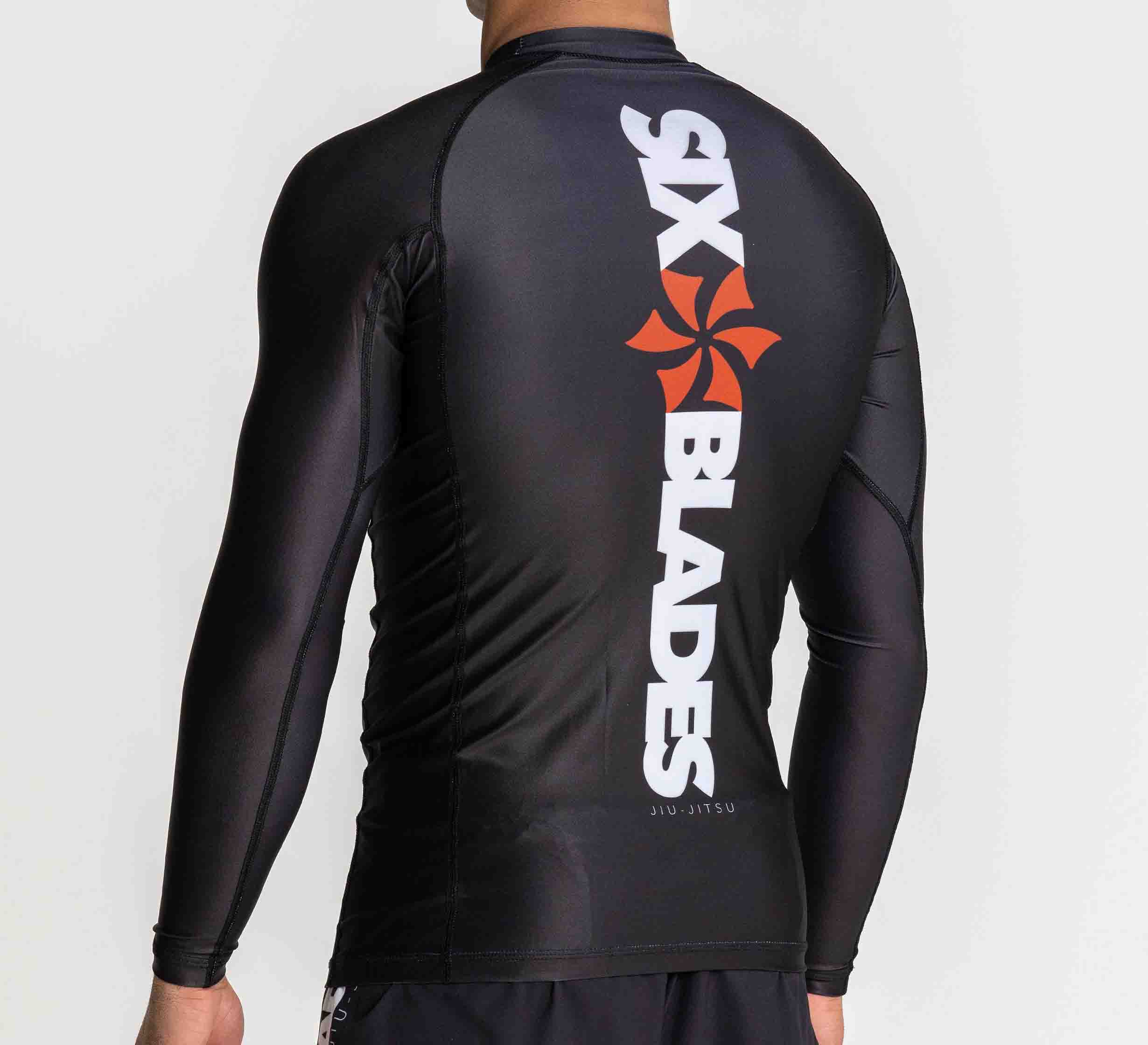 Six Blades Long Sleeve Rashguard Black