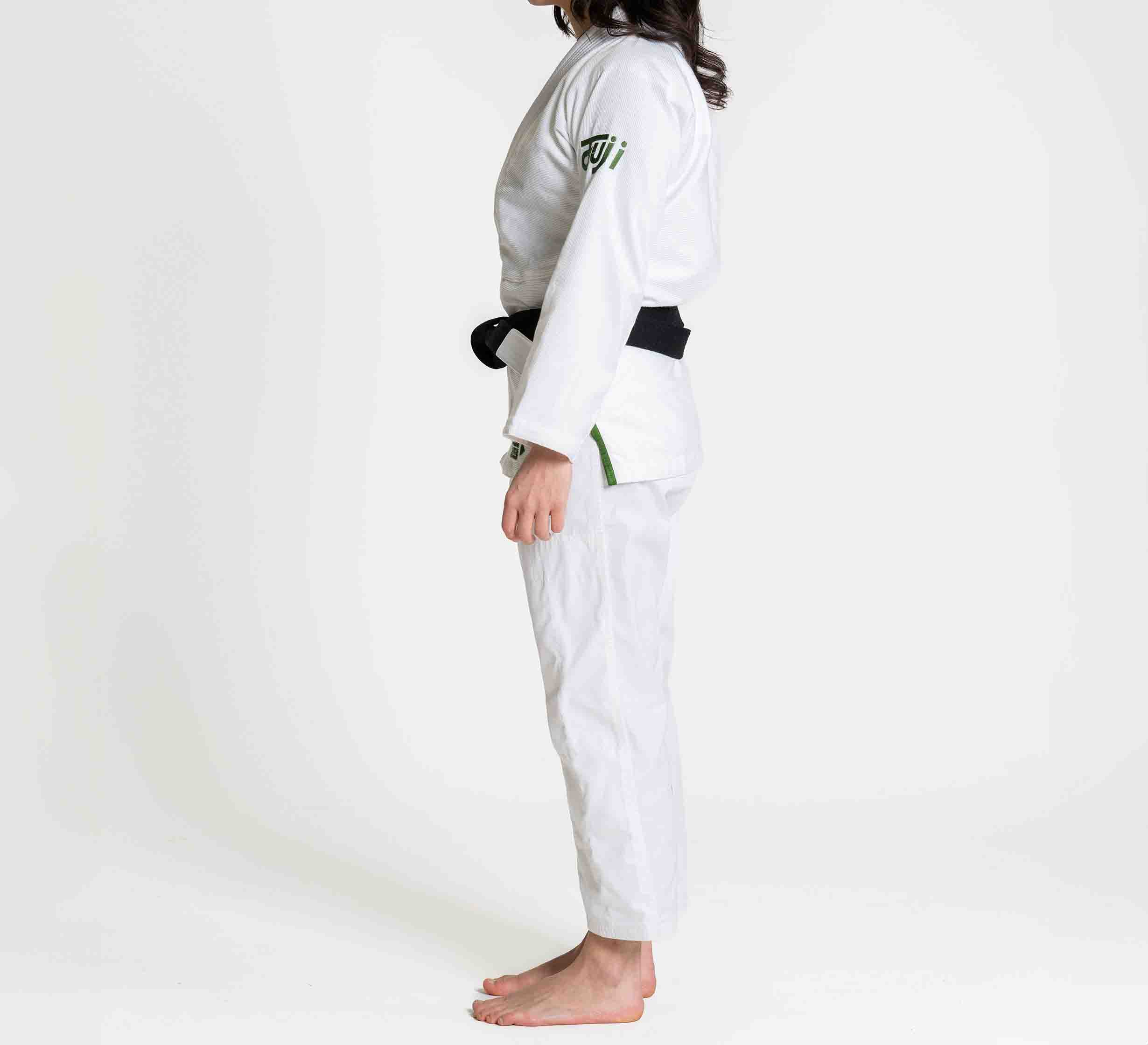 Womens Flow-Tech BJJ Gi White/Green