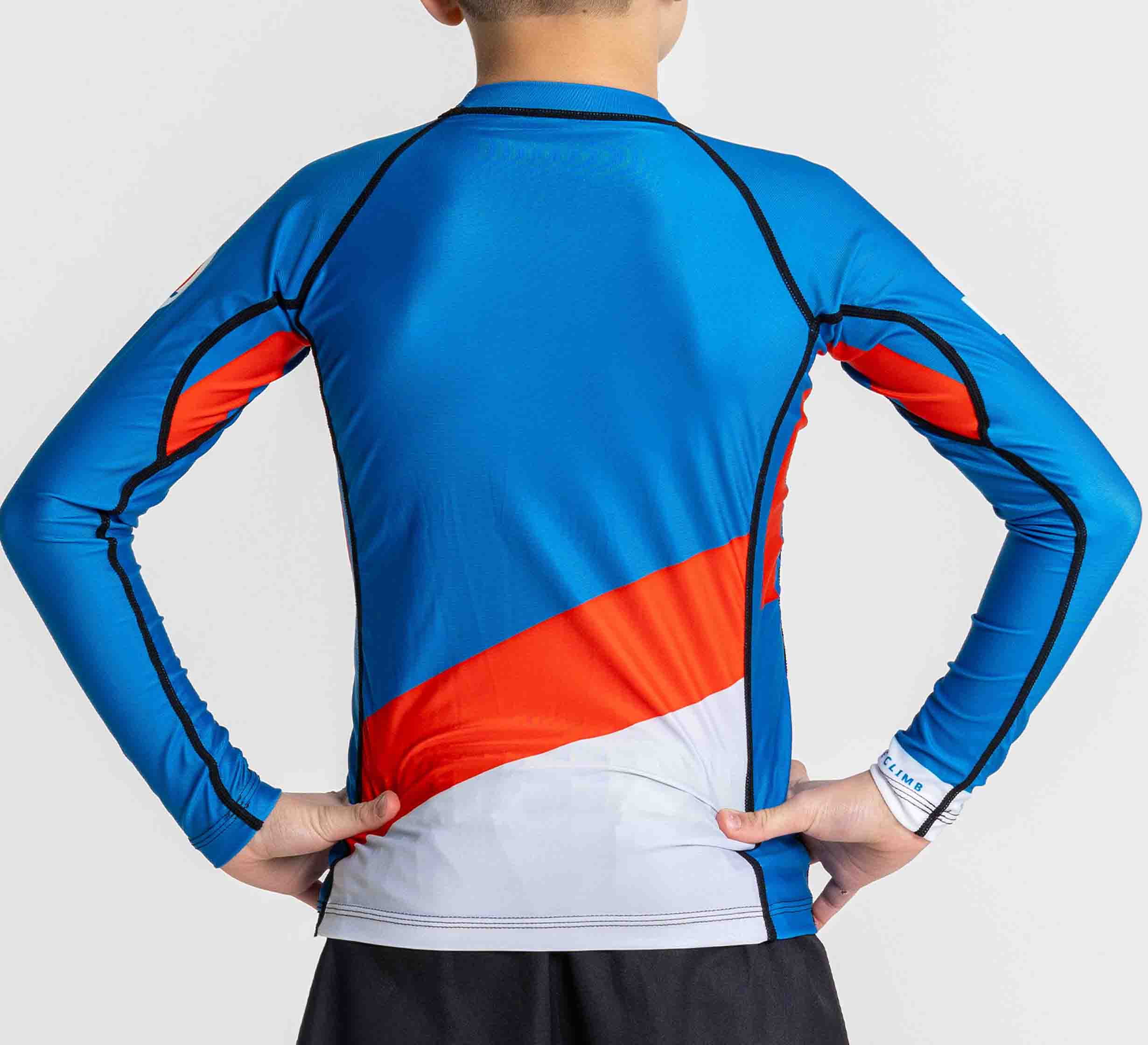 Kids Pacer Flex Lite Long Sleeve Rashguard Blue/Red