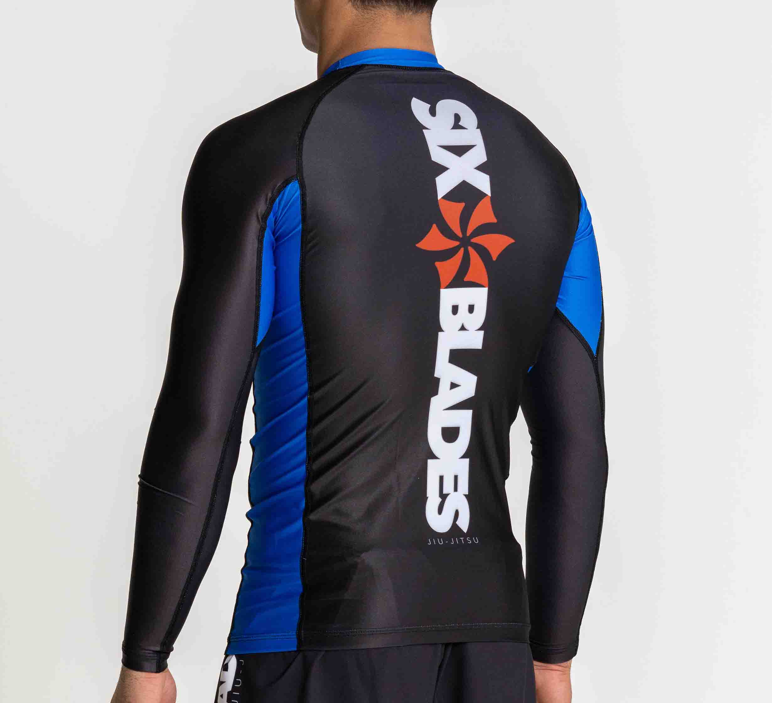 Six Blades Long Sleeve Rashguard Blue