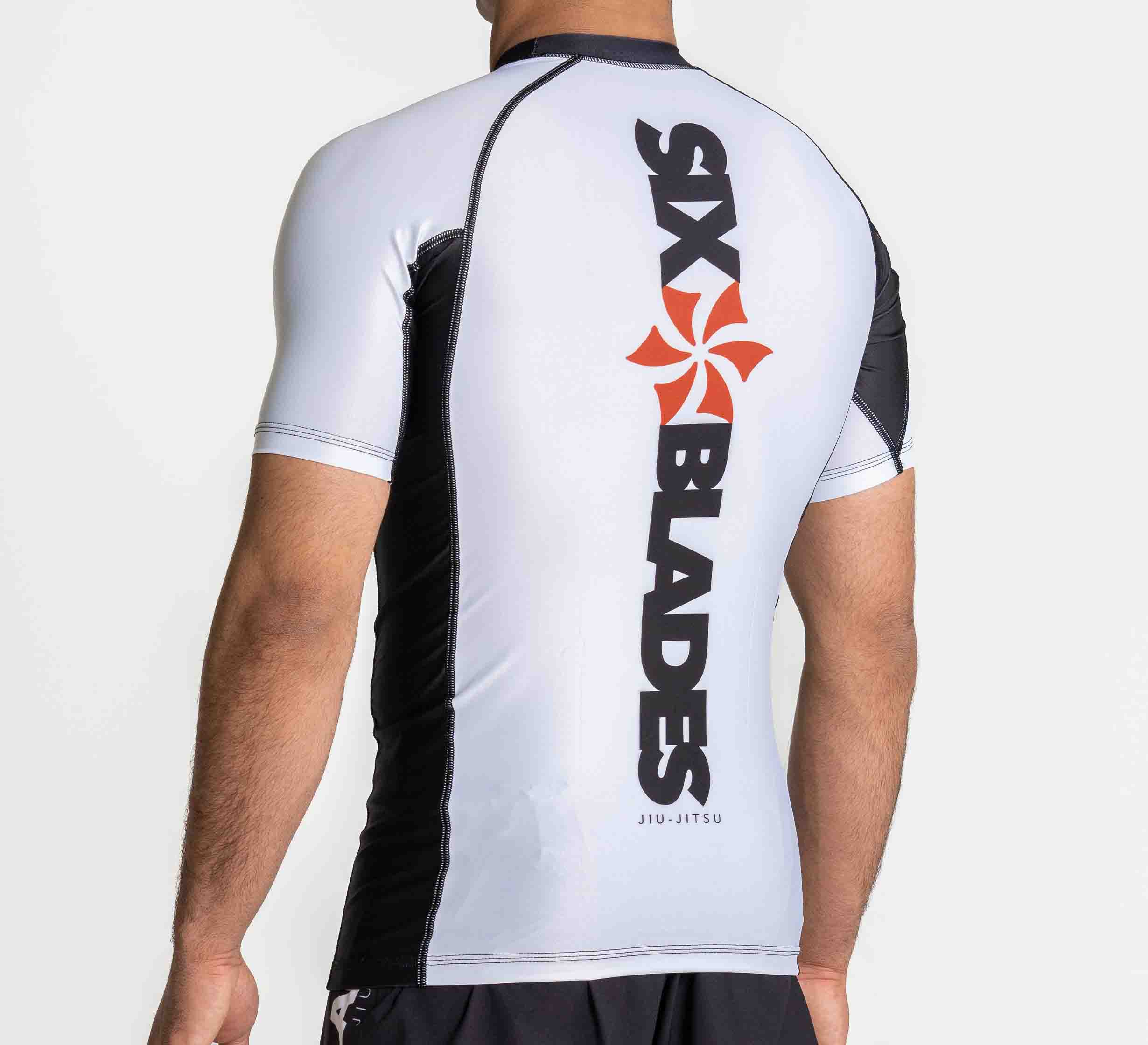 Six Blades Short Sleeve Rashguard White