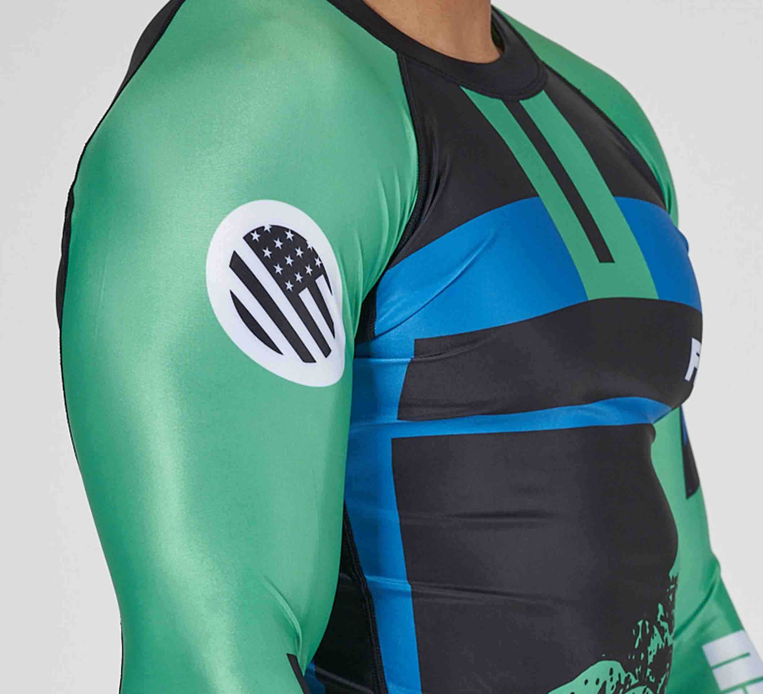 Mt. FUJI Flex Lite Rashguard Blue/Green