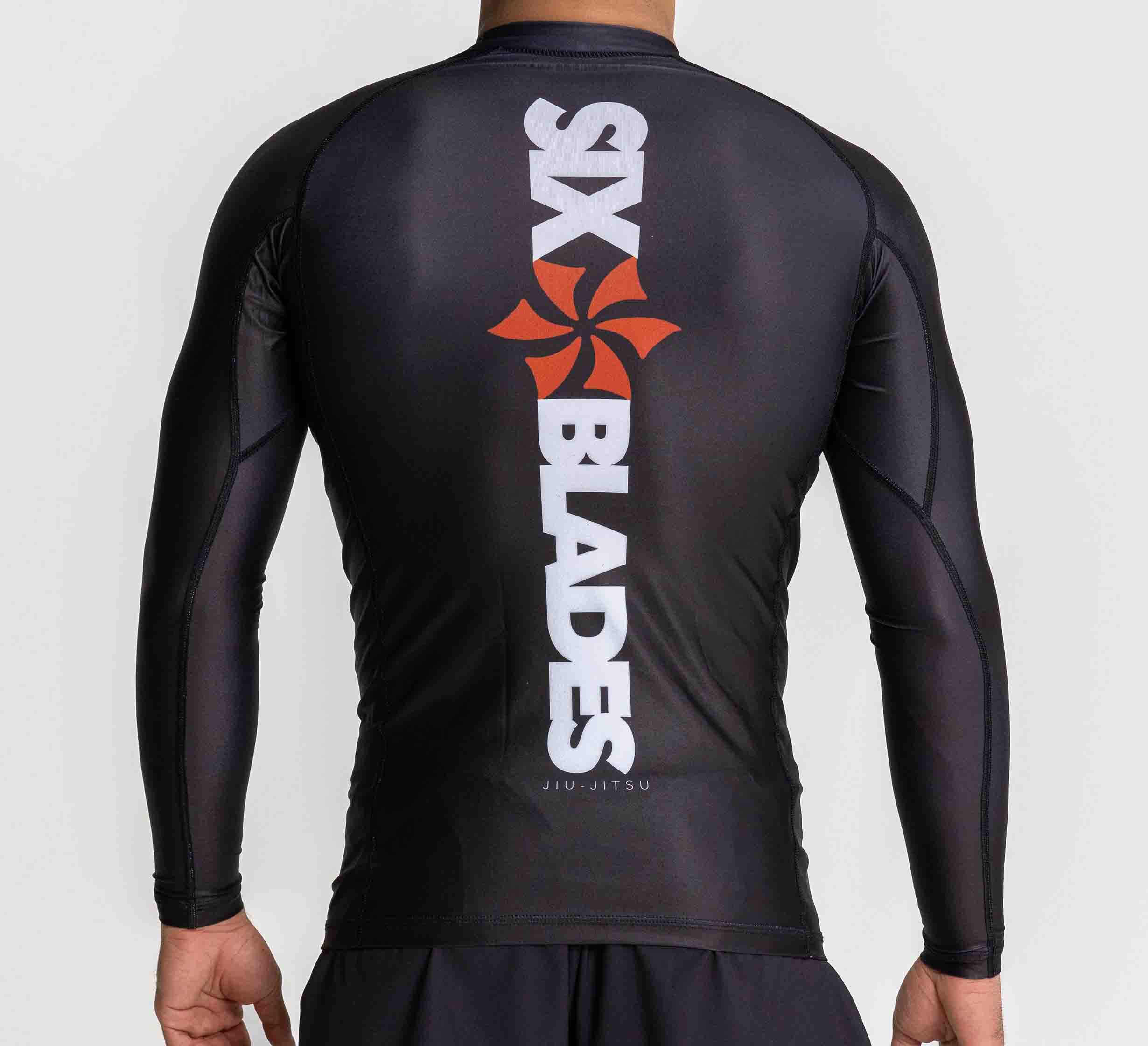 Six Blades Long Sleeve Rashguard Black