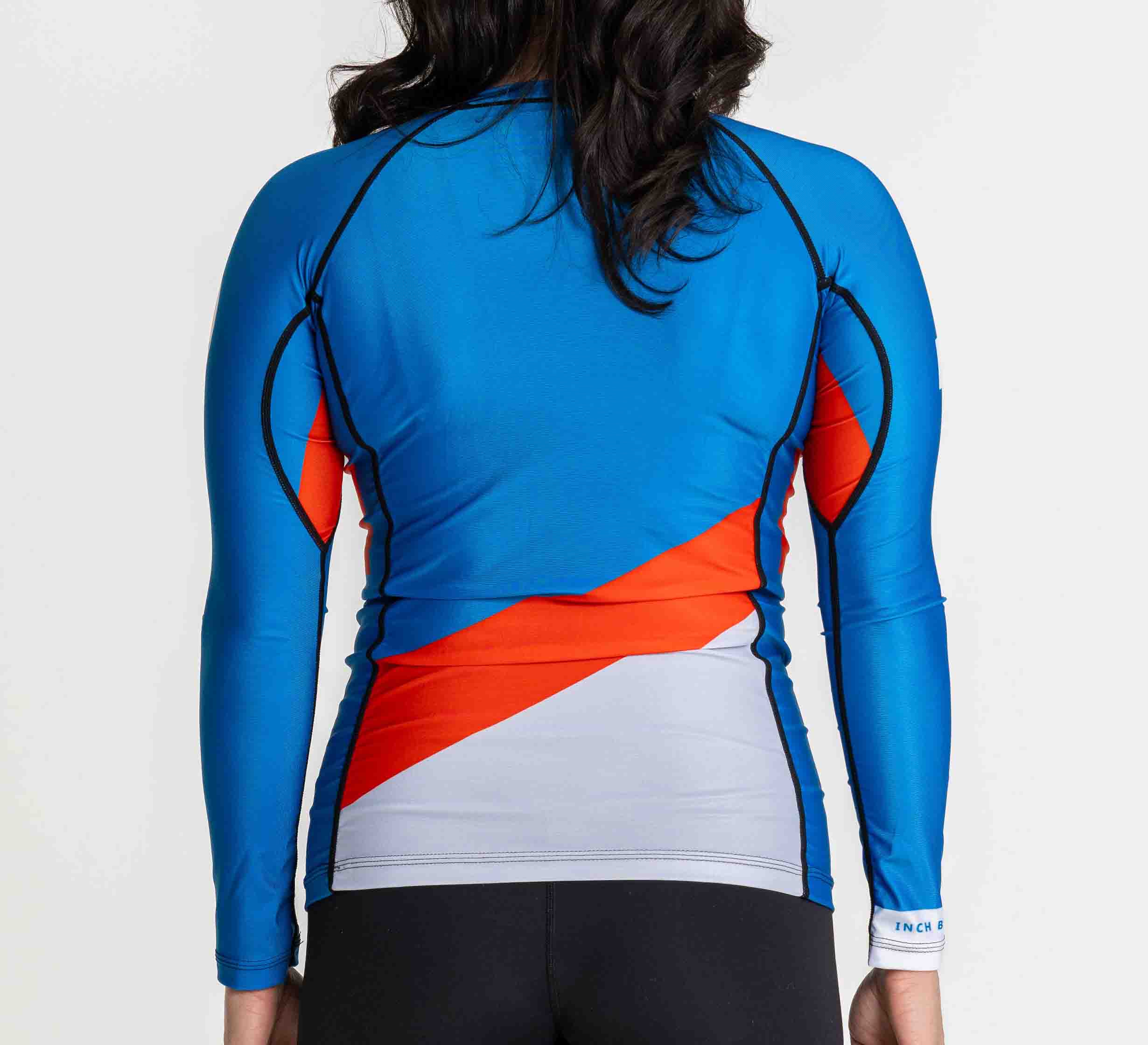 Womens Pacer Flex Lite Long Sleeve Rashguard Blue/Red