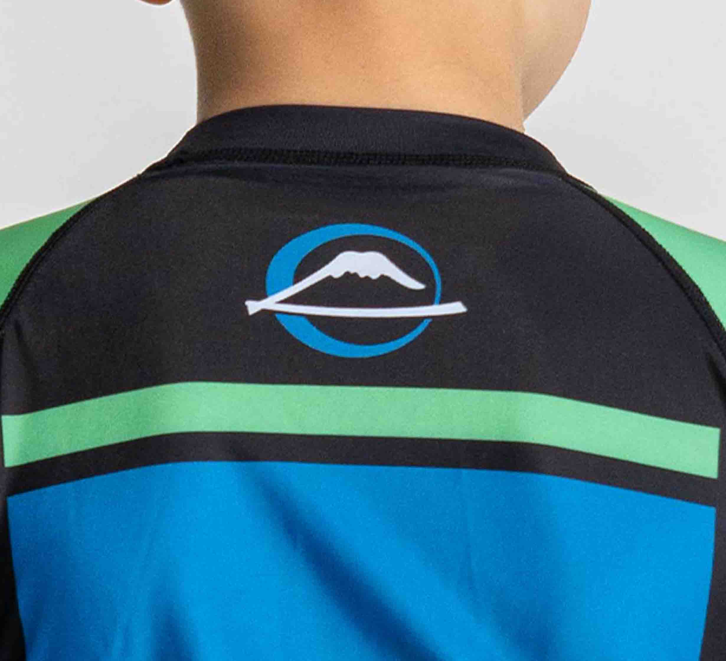 Kids Mt. FUJI Flex Lite Long Sleeve Rashguard Blue/Green