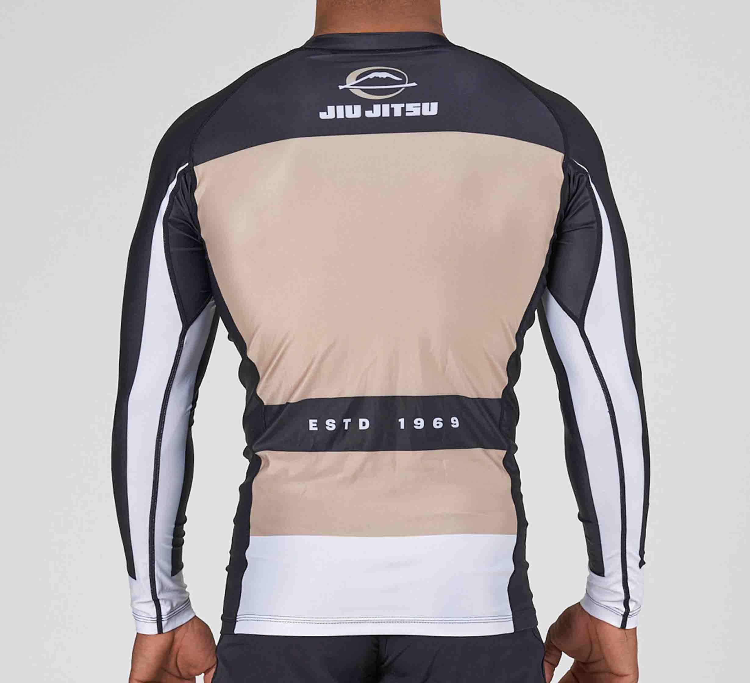 Jiu Jitsu Script Flex Lite Long Sleeve Rashguard Black